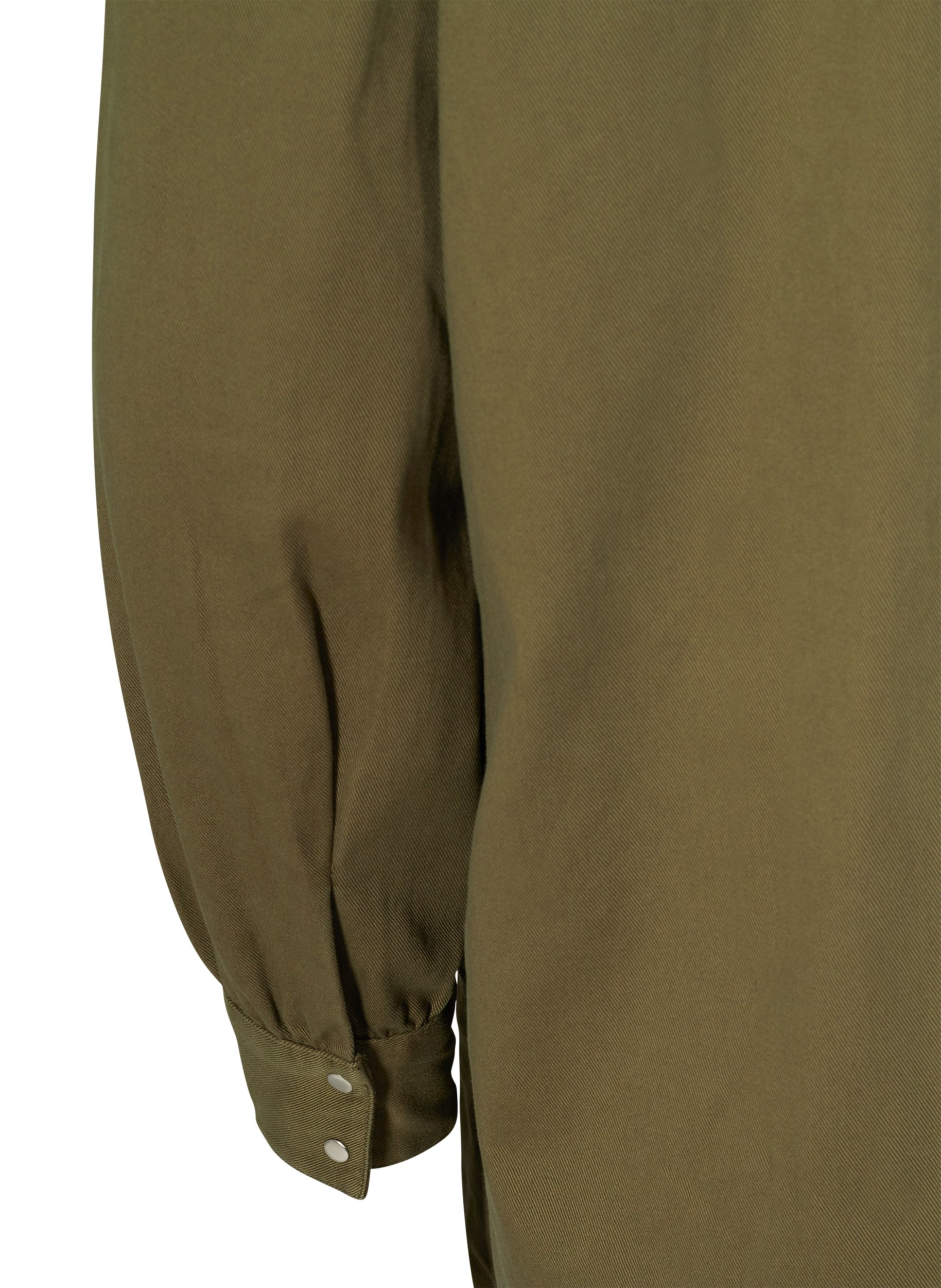 Lång bomullsskjorta med puffärmar, Ivy Green, Packshot image number 3