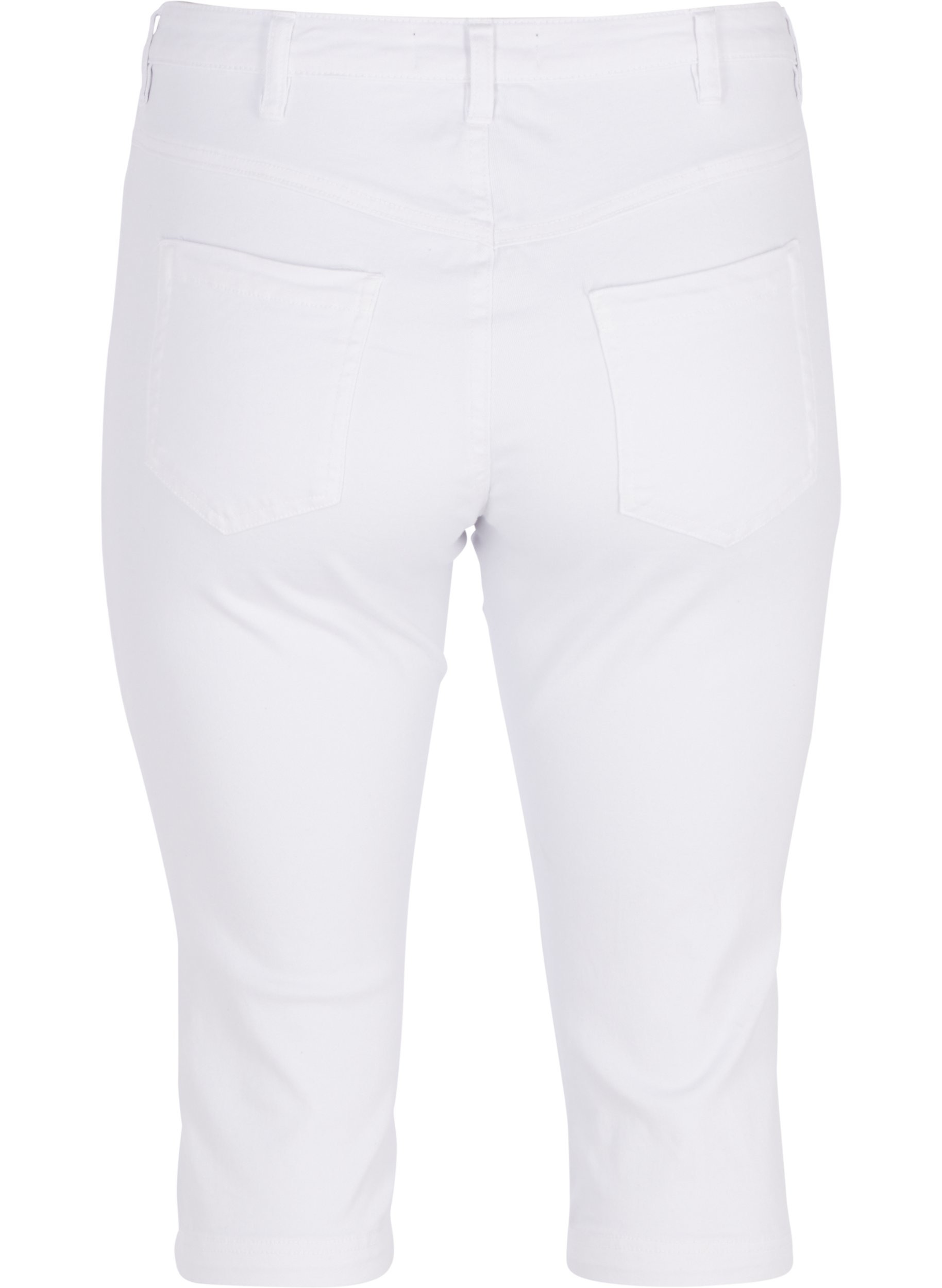 Slim fit Emily capri-jeans, Bright White, Packshot image number 1