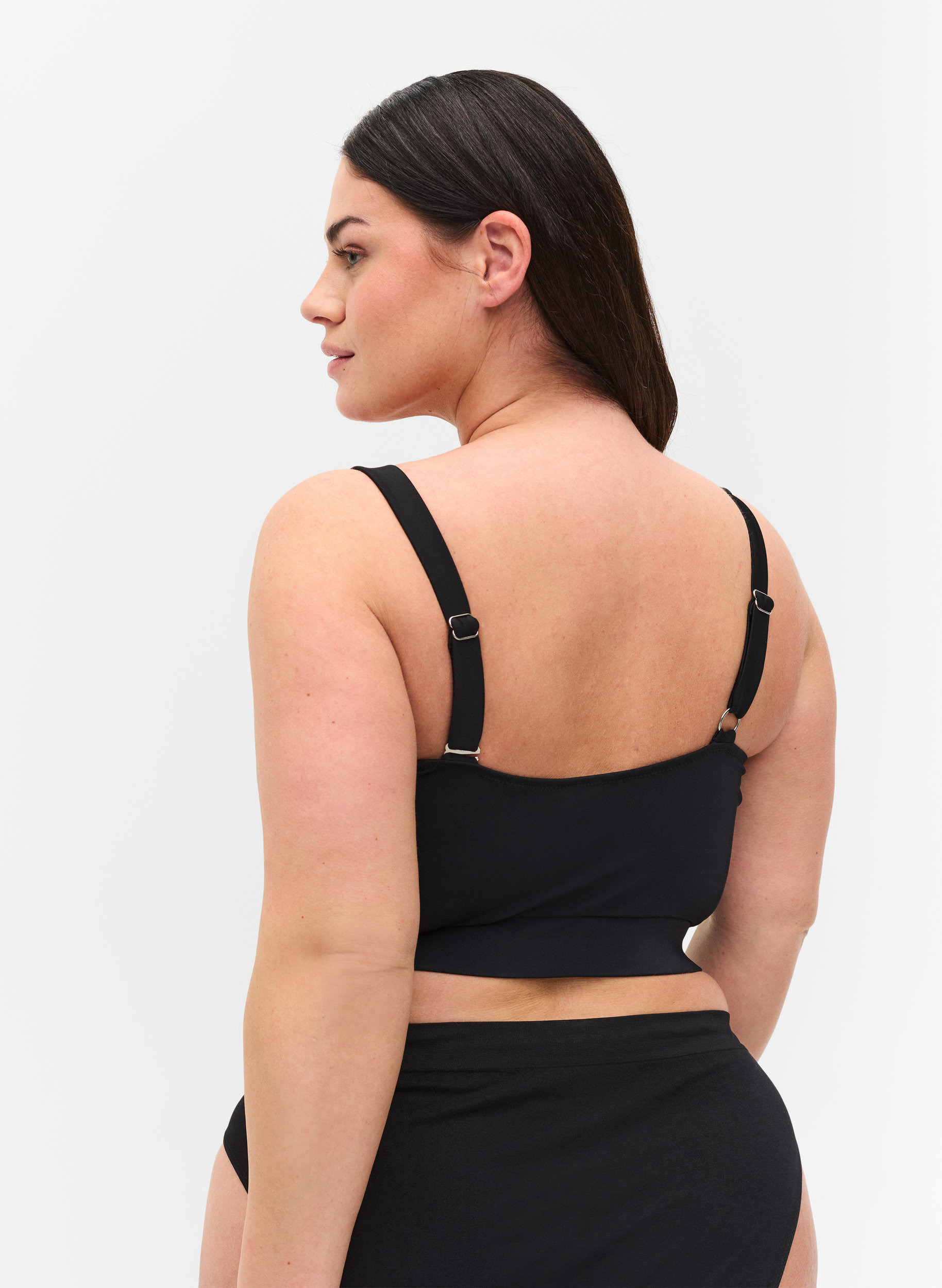 One shoulder-bikinitopp, Black, Model