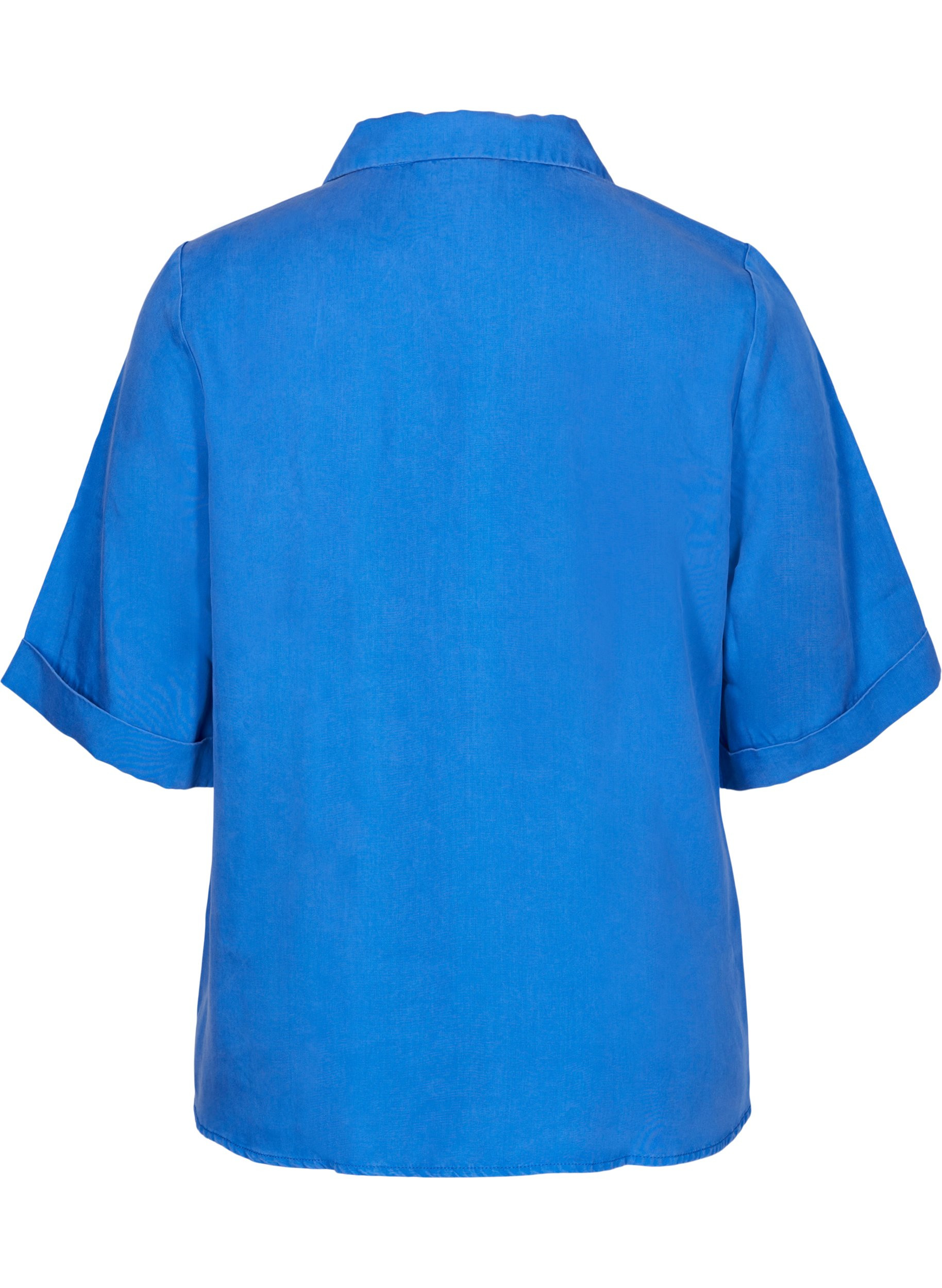 Kortärmad skjorta med bröstfickor, Dazzling Blue, Packshot image number 1