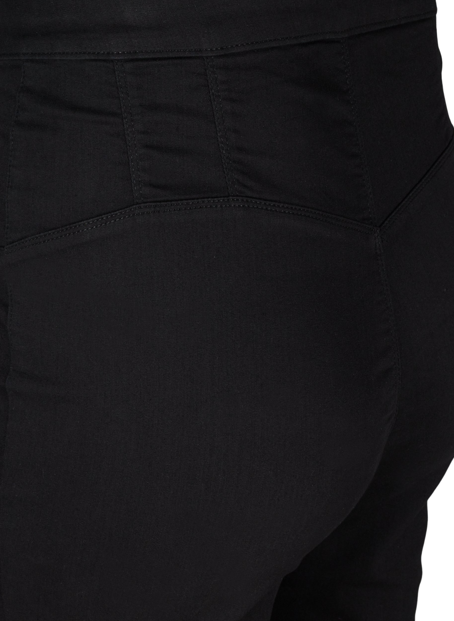 Bea jeans med väldigt hög midja, Black, Packshot image number 3