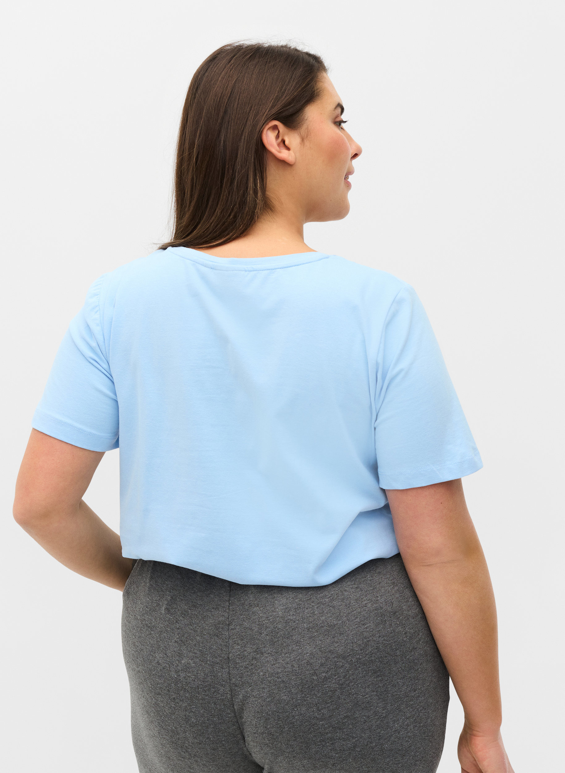 Basis t-shirt, Chambray Blue, Model image number 1