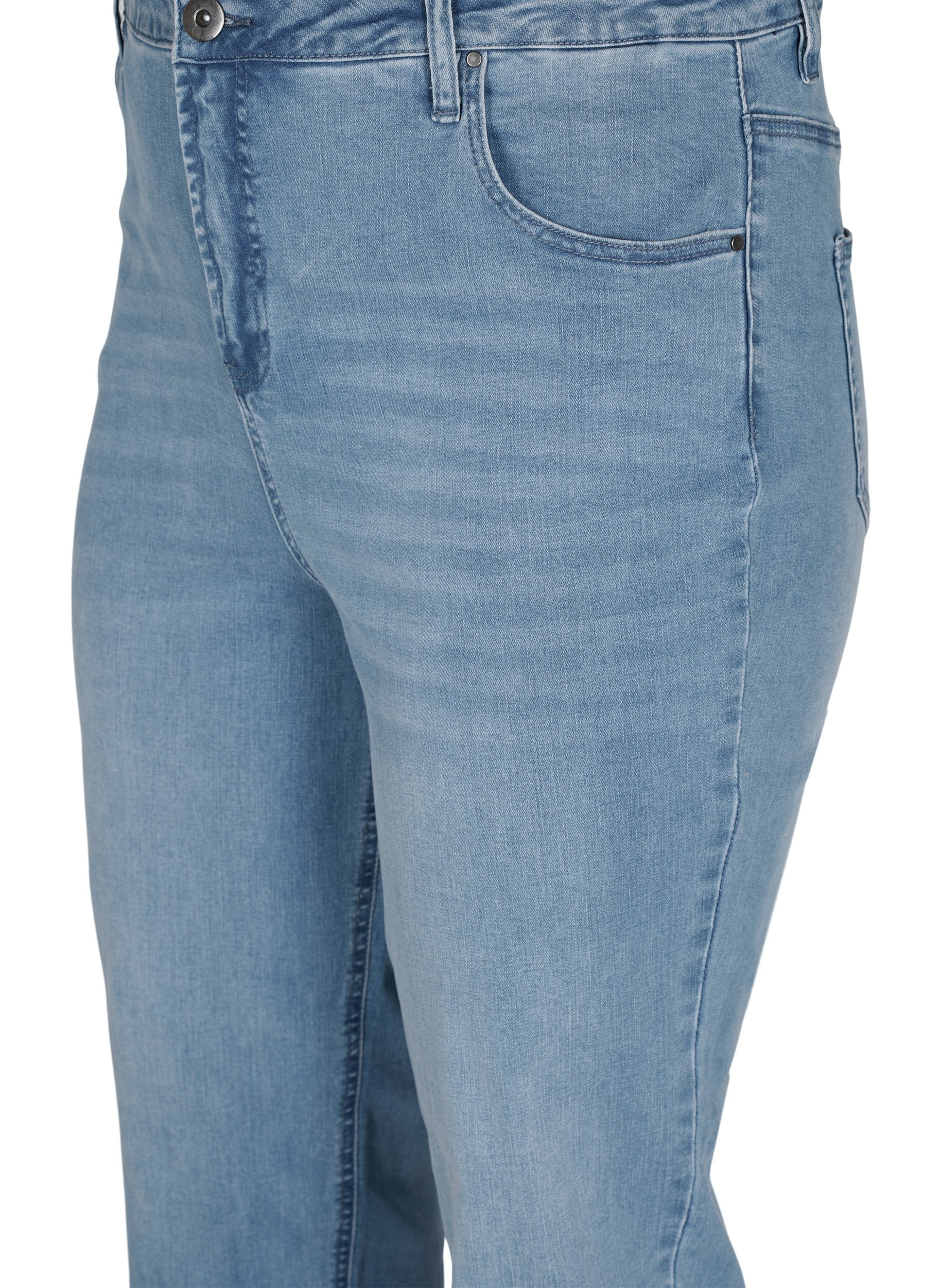 Jeans med extra hög midja, Light blue, Packshot image number 2