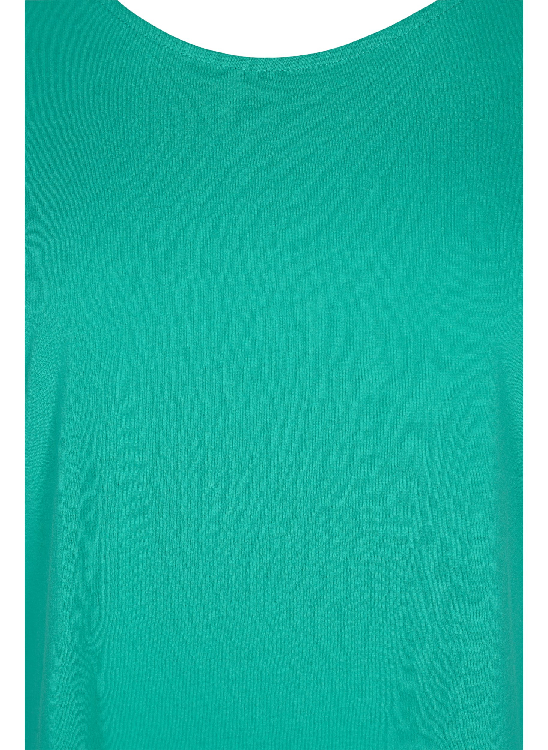T-shirt i bomullsmix, Sea Green, Packshot image number 2