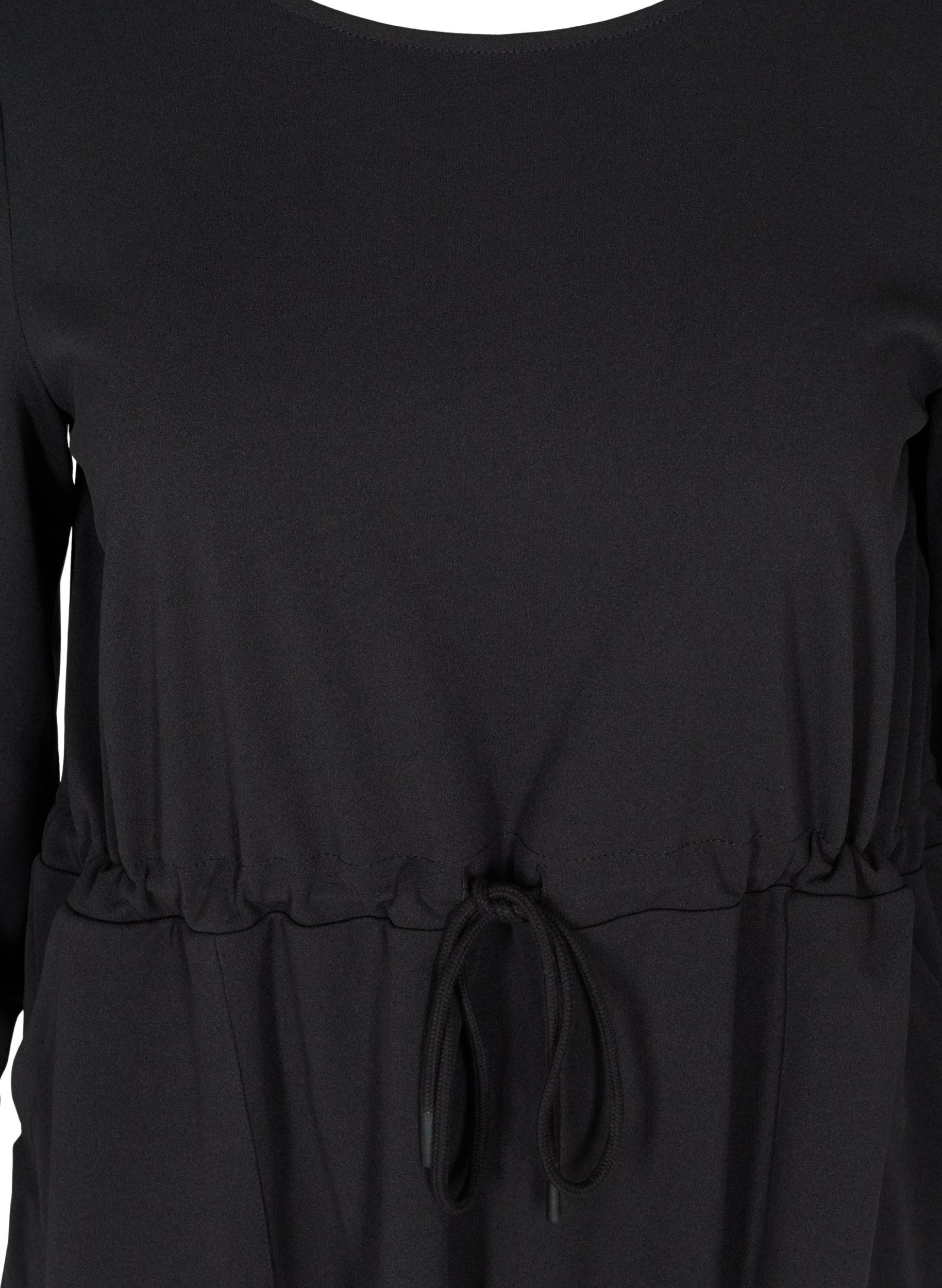 Långärmad tunika med fickor, Black, Packshot image number 2