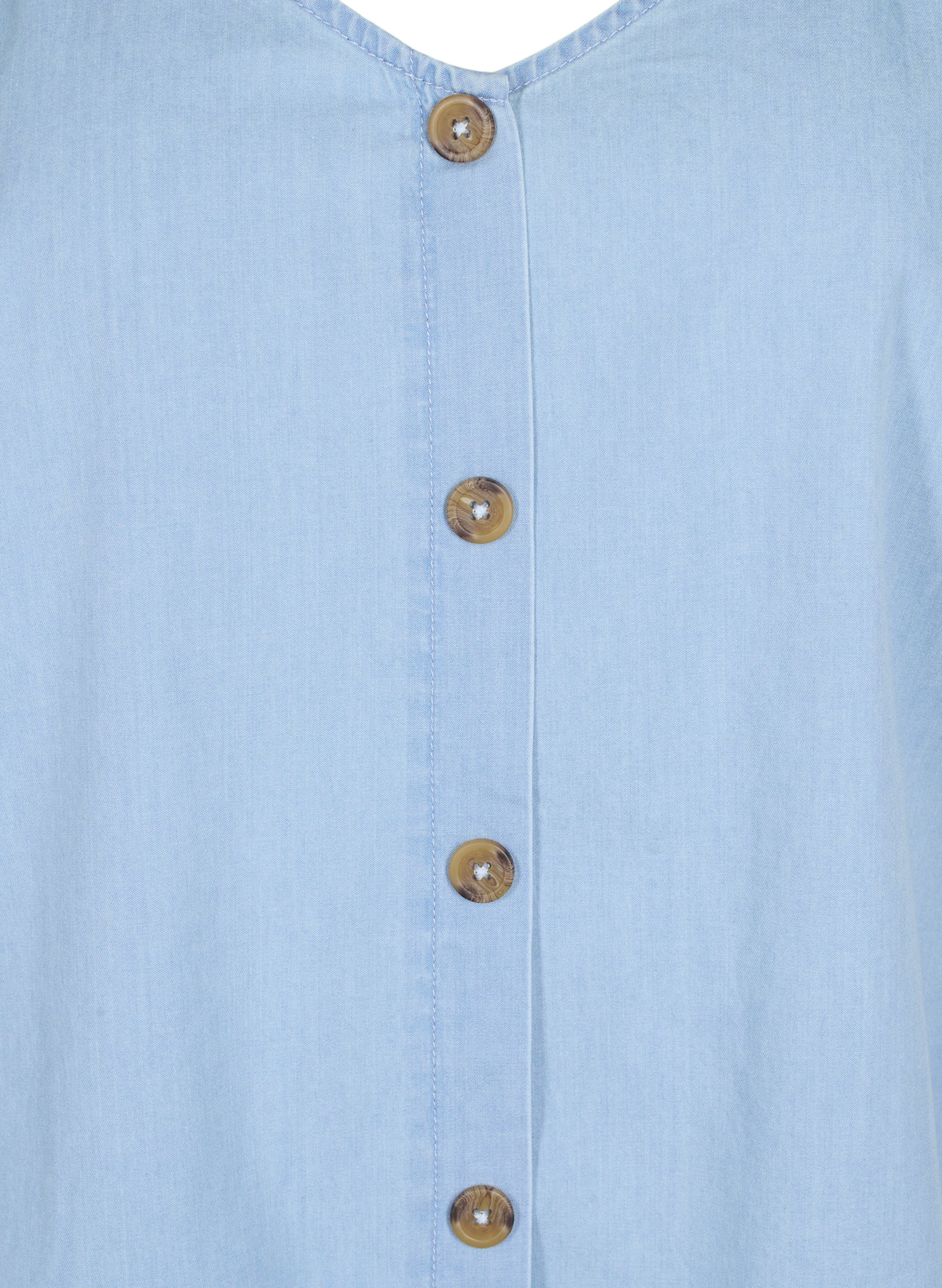 Jeanstopp med knappar, Light blue denim, Packshot image number 2
