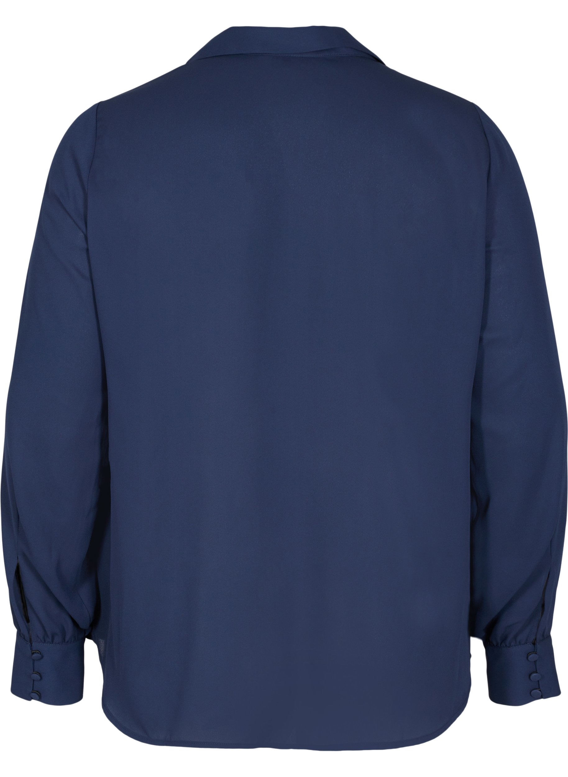 V-ringad skjorta med knappar, Navy Blazer, Packshot image number 1