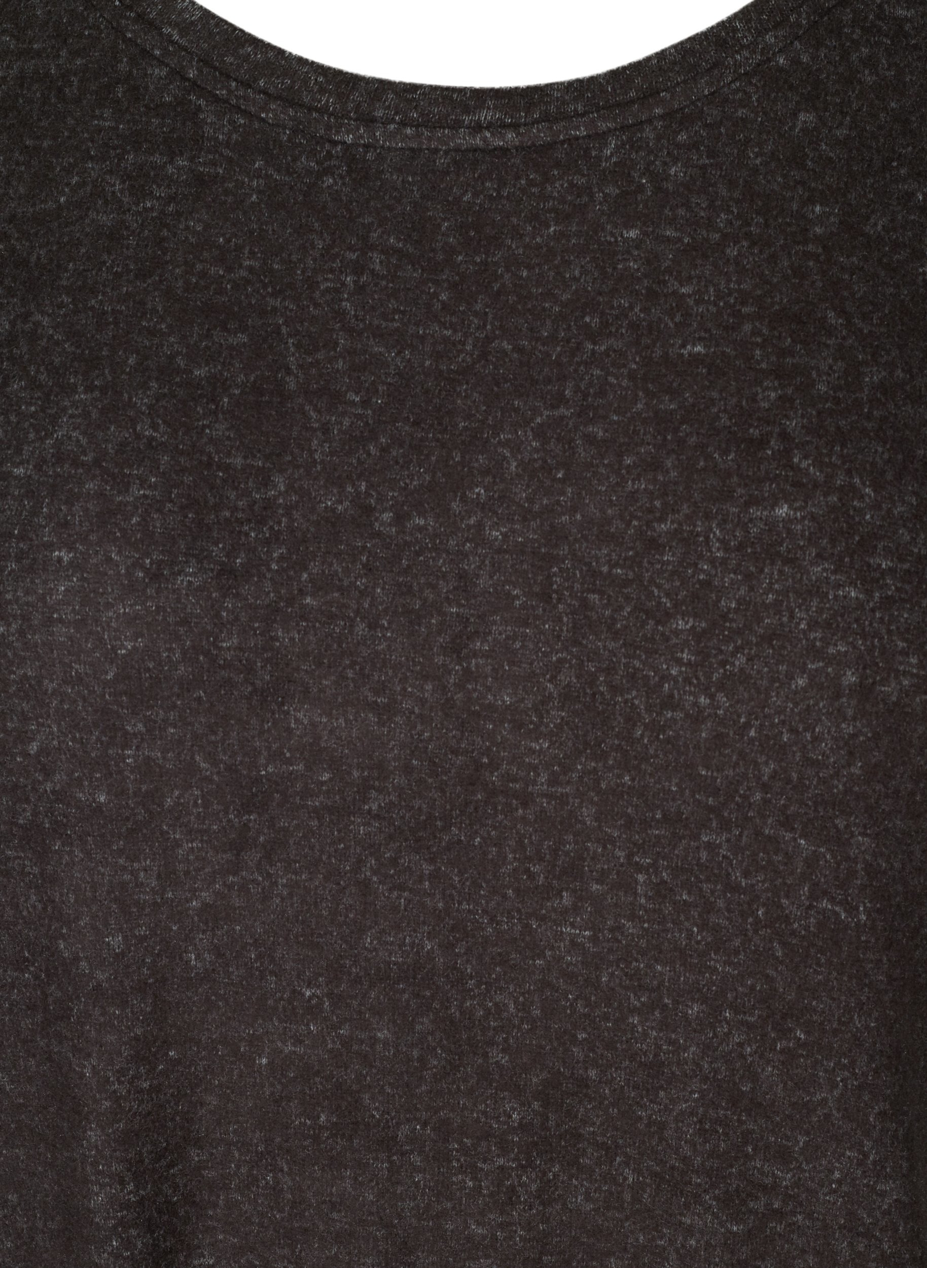 Melerad blus med justerbar fåll, Dark Grey Melange, Packshot image number 2