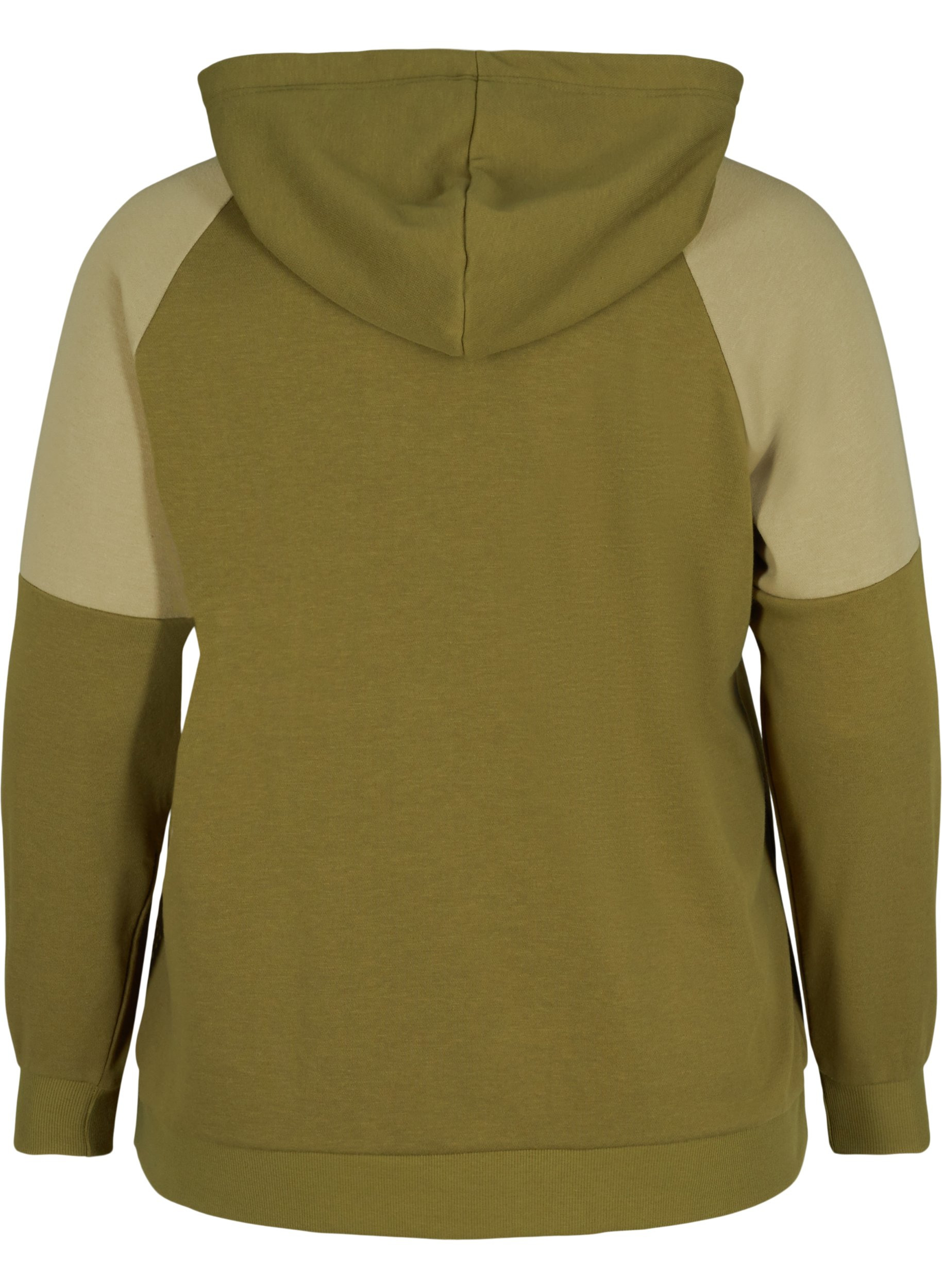 Sweatshirt med huva och ficka, Olive Drab, Packshot image number 1