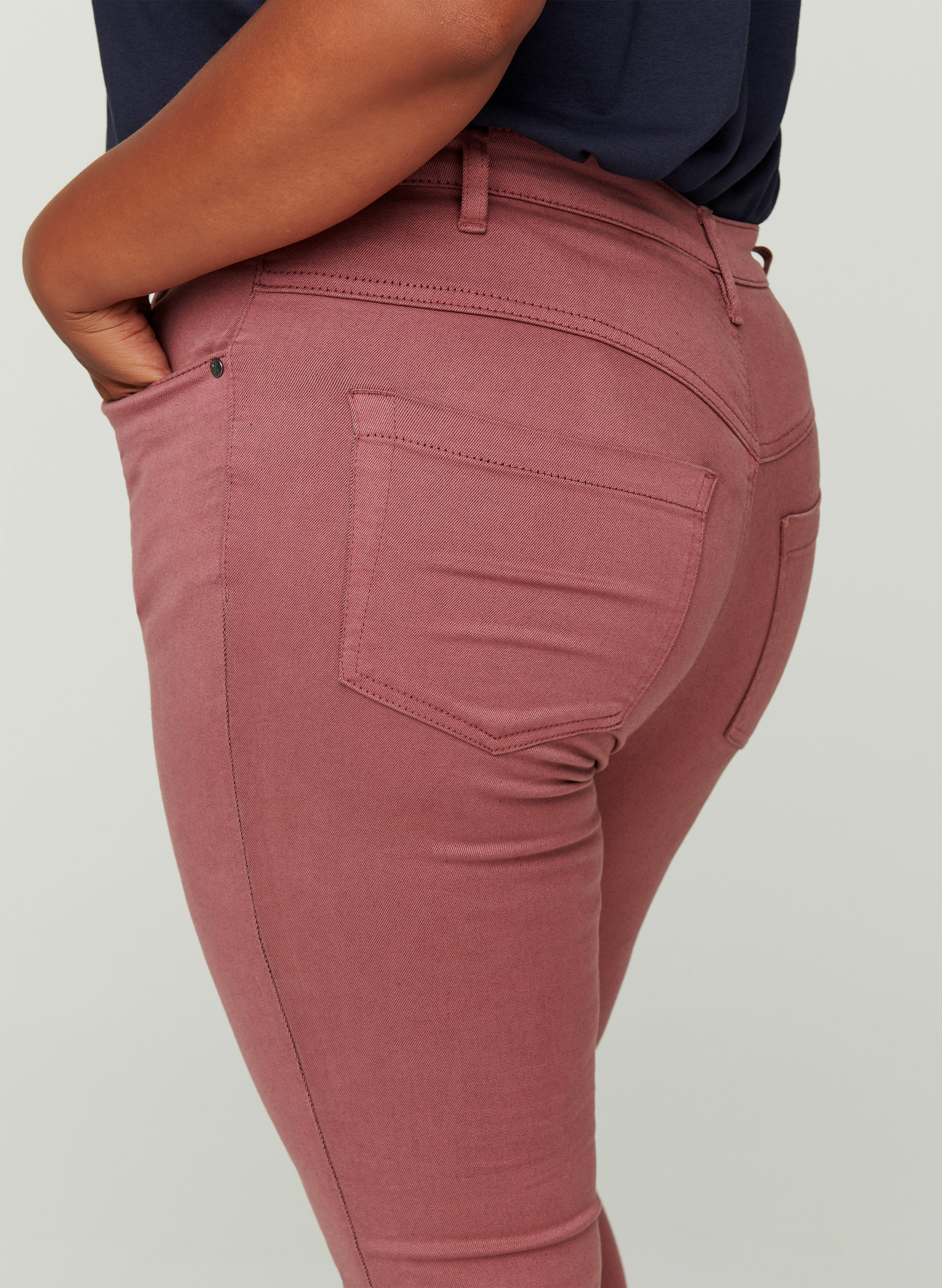 Super slim Amy jeans med hög midja, Wild Ginger, Model image number 1