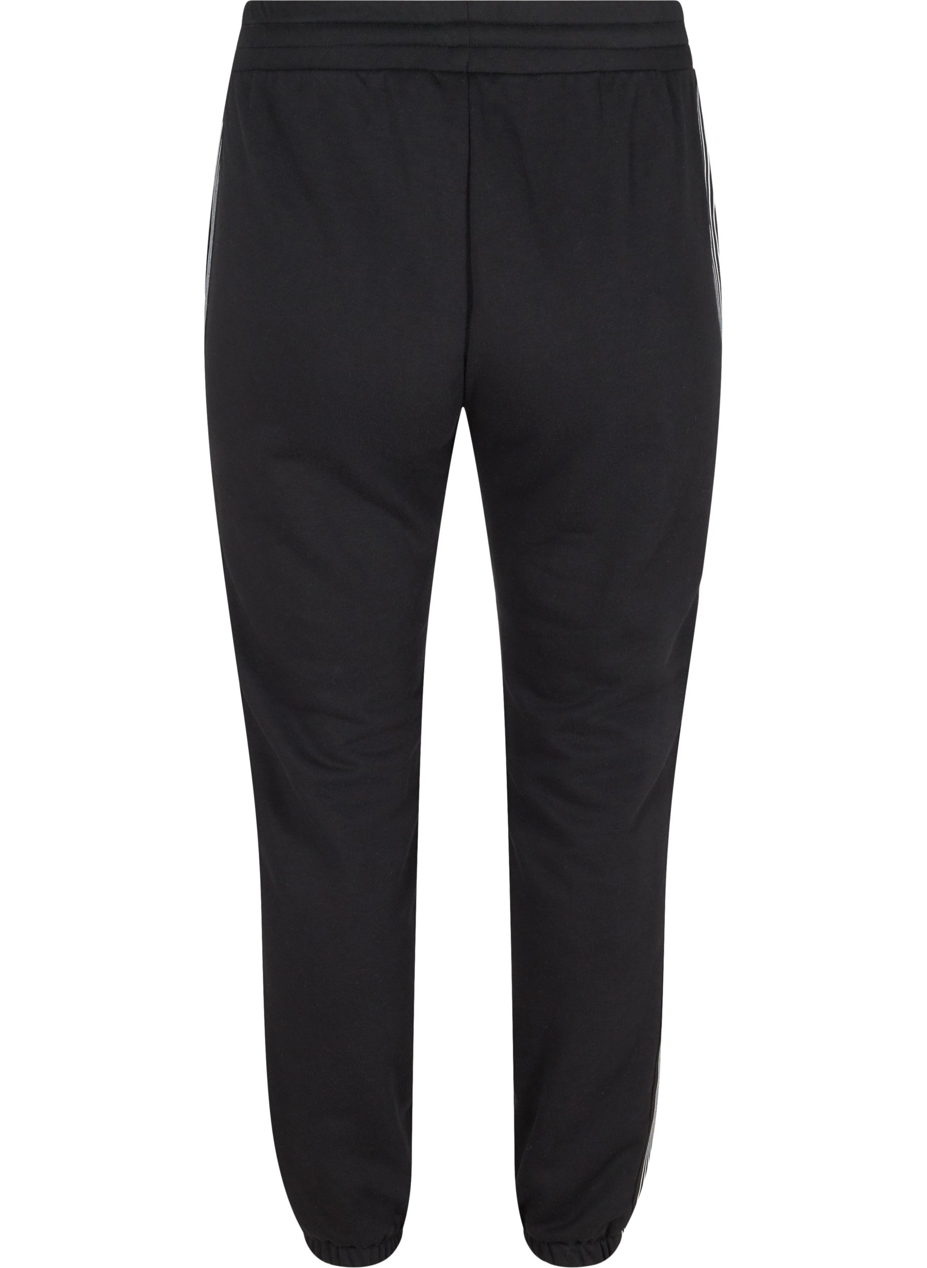 Sweatpants med snöre och fickor, Black, Packshot image number 1
