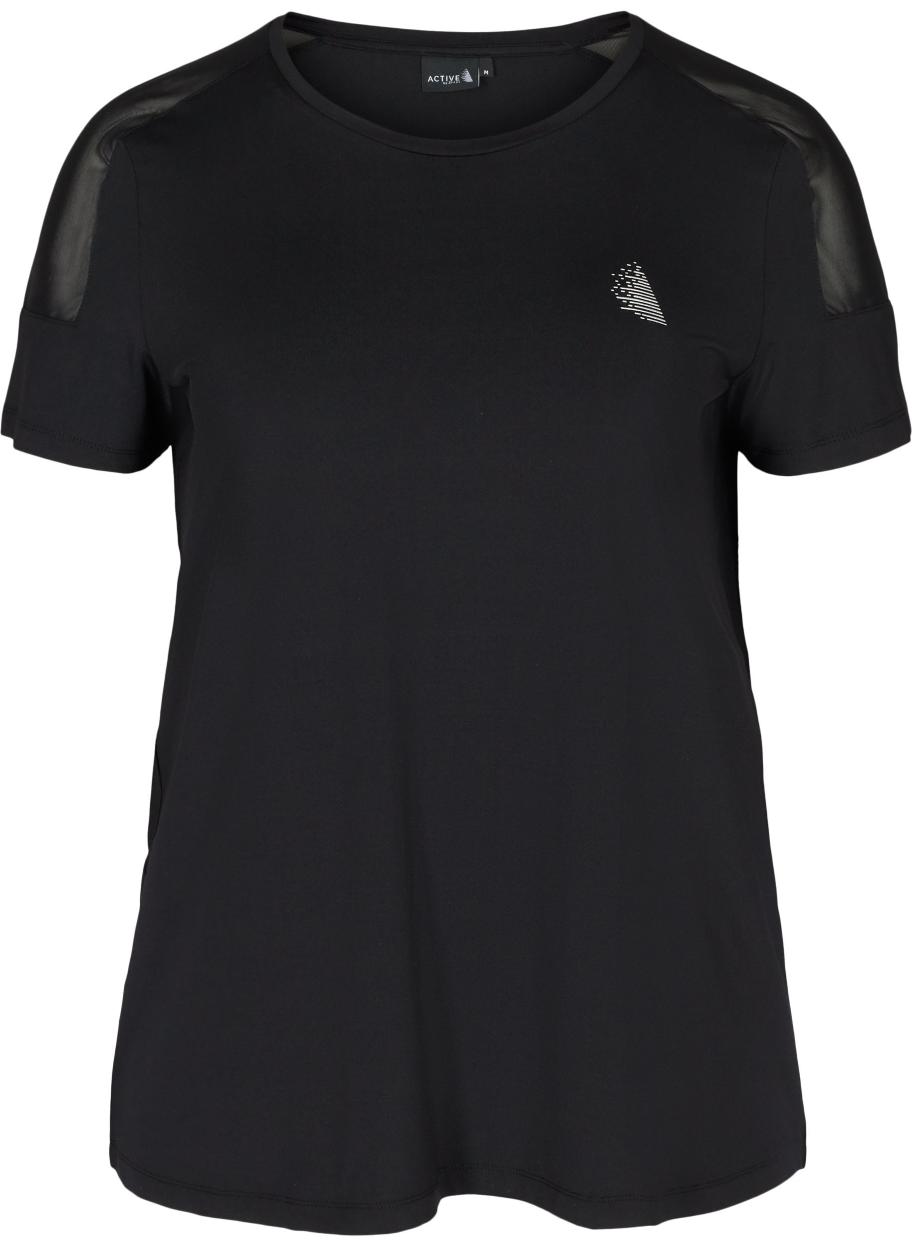Tränings-t-shirt med mesh, Black, Packshot image number 0