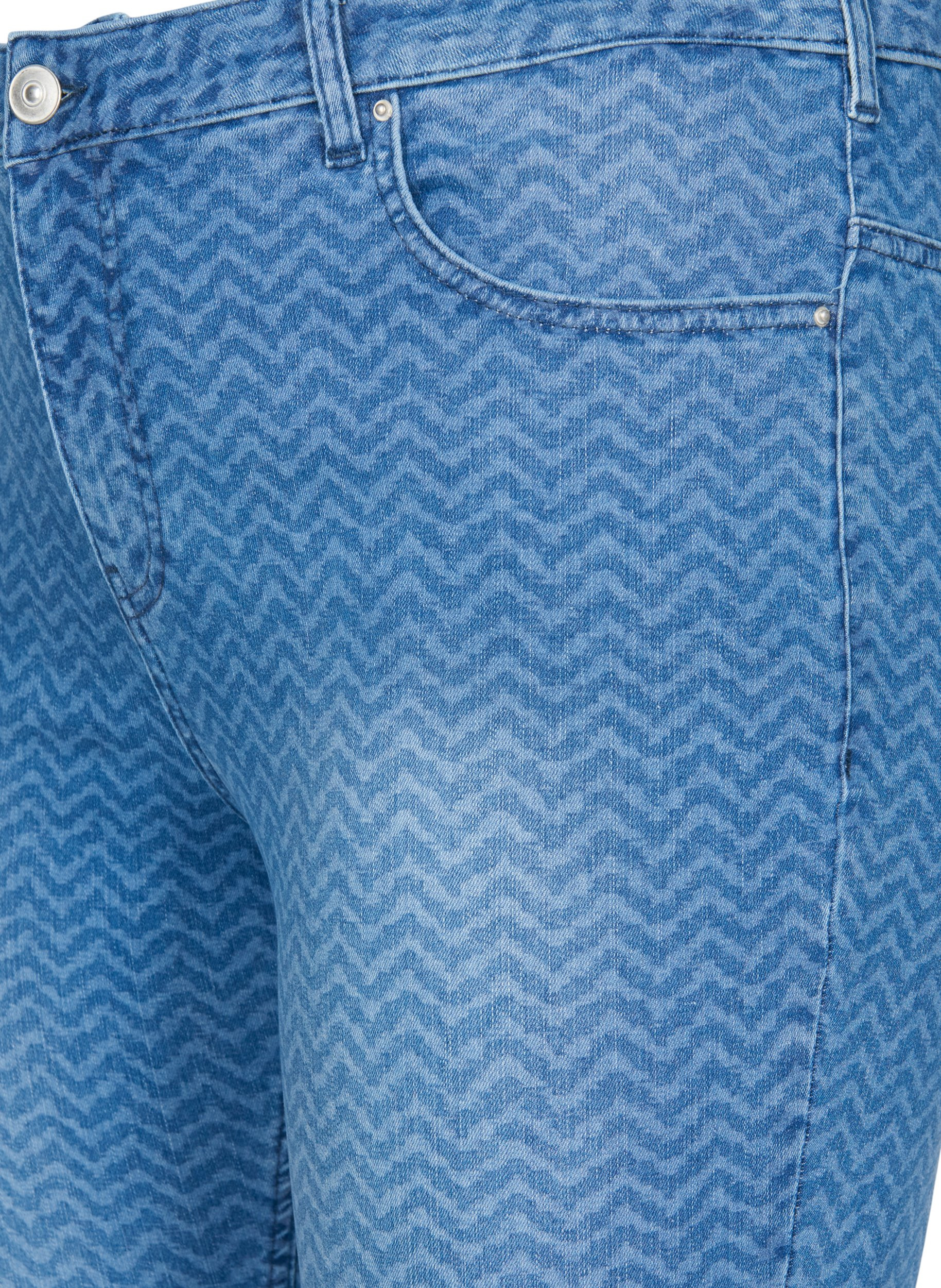 Mönstrade Amy jeans med hög midja, Ethnic Print, Packshot image number 2