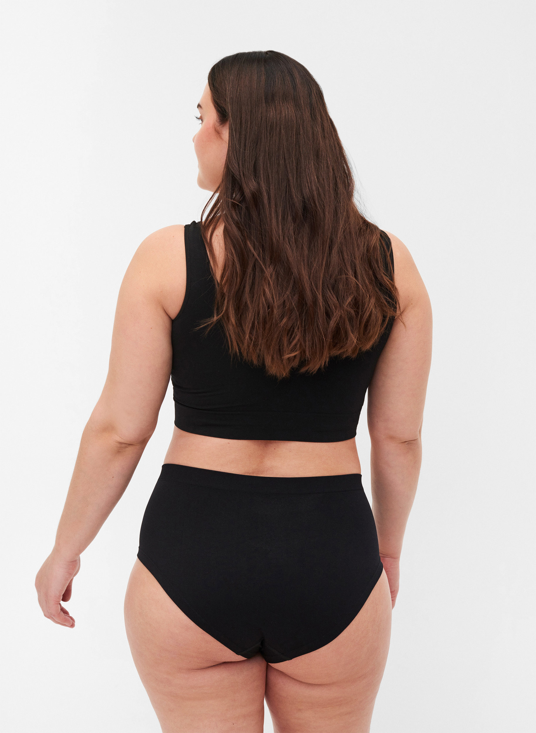 2-pack trosa i hipstermodell med normalhög midja, Black, Model