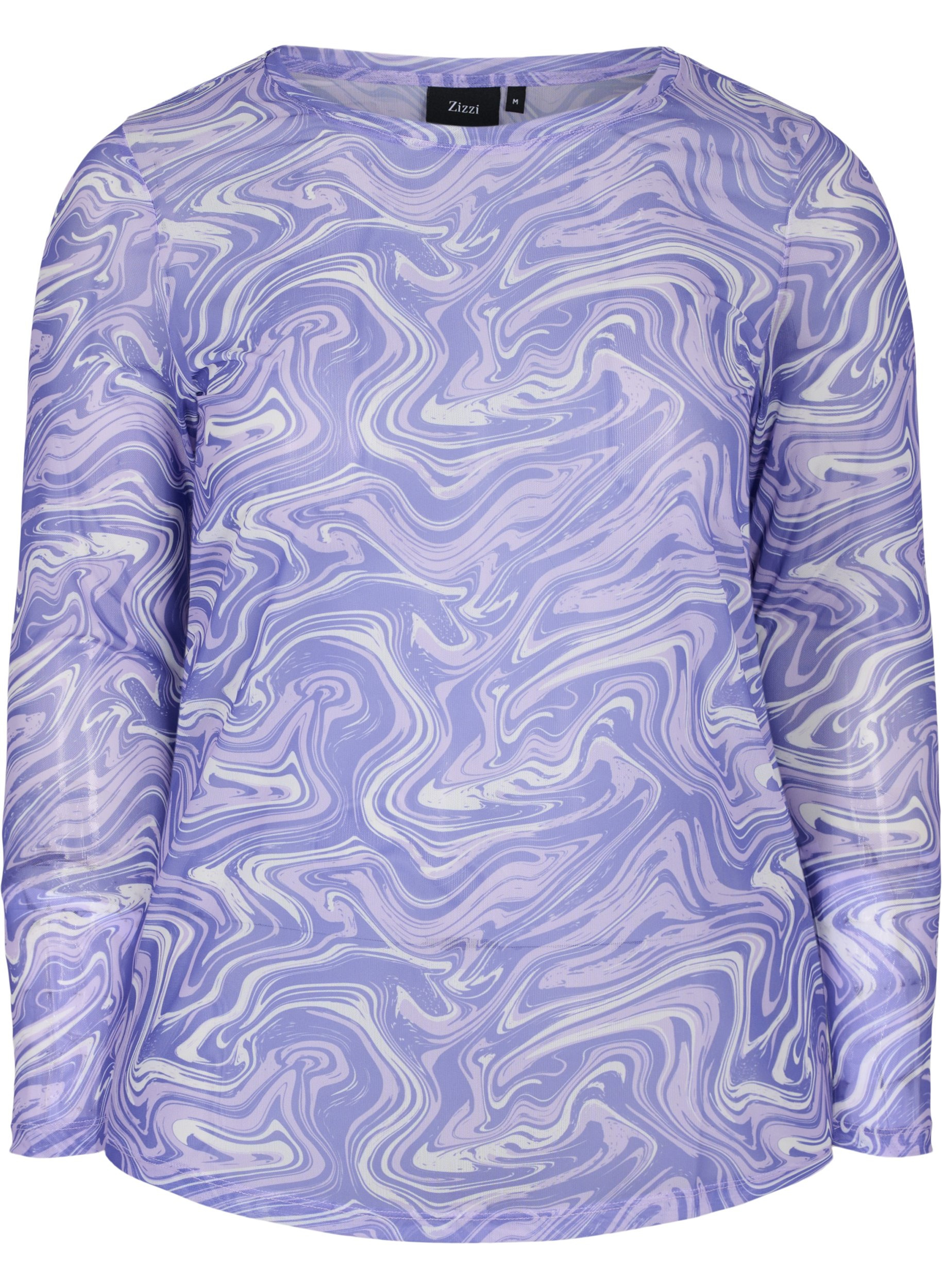 Mesh-tröja med tryck, Lilac