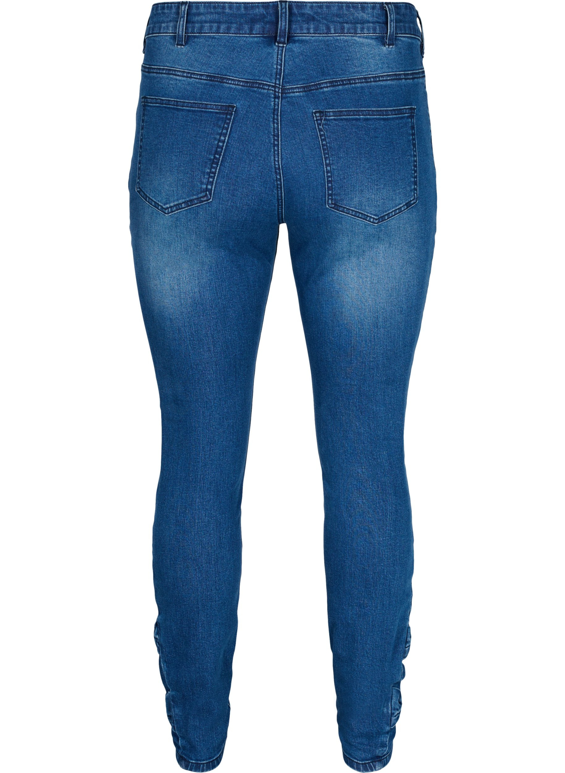 Super slim Amy jeans med rosett, Dark blue, Packshot image number 1