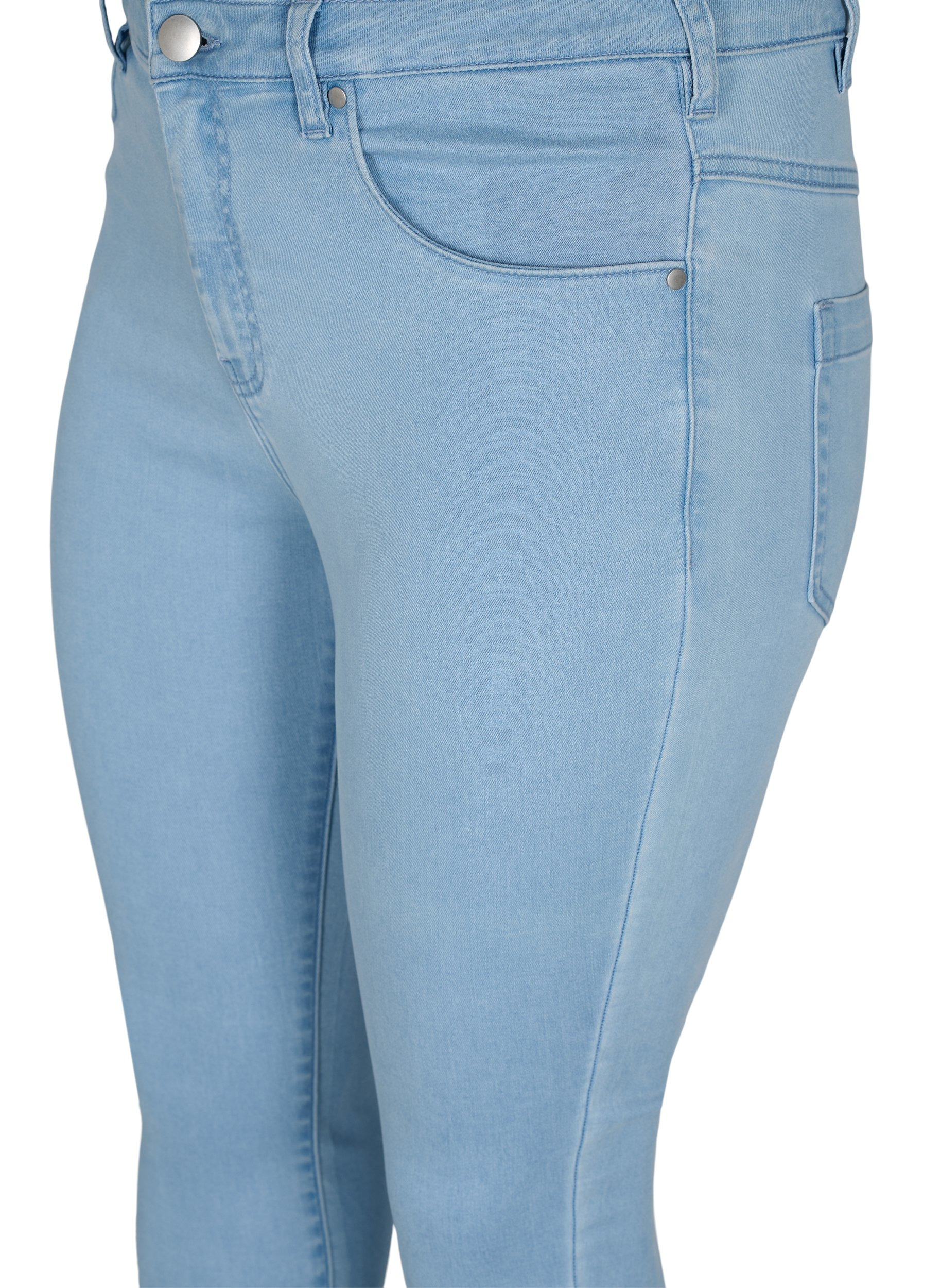 Super slim Amy jeans med hög midj, Ex Lt Blue, Packshot image number 3
