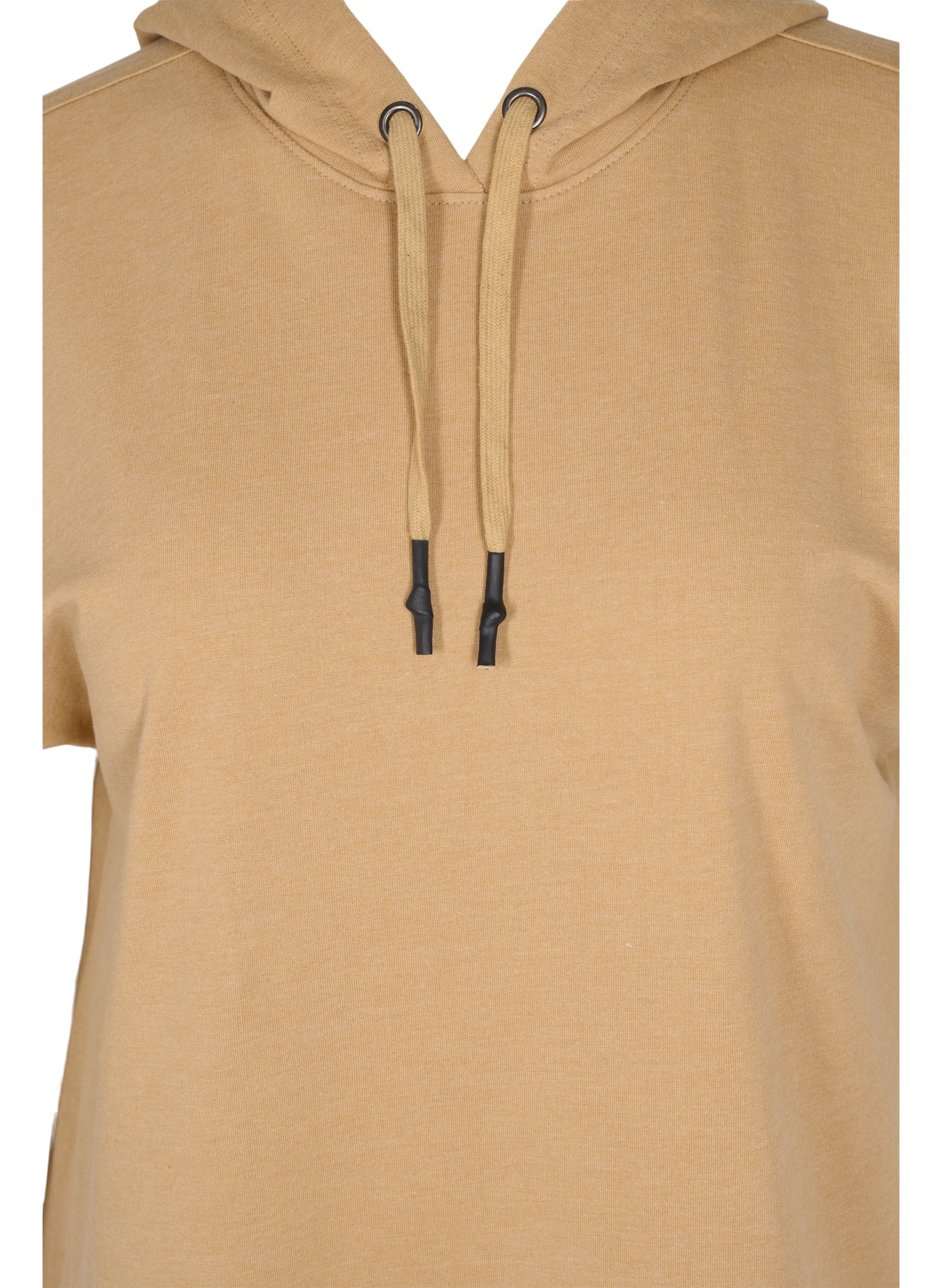 Sweatshirtklänning med huva och korta ärmar, Tannin, Packshot image number 2