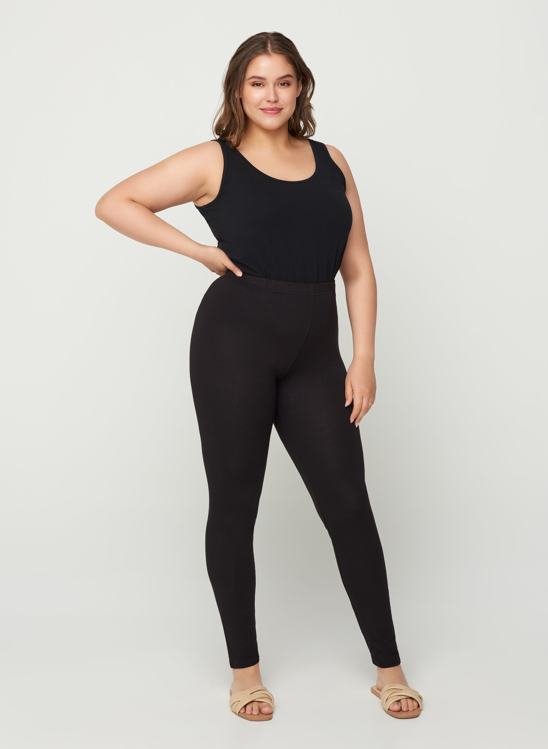 Långa basleggings, Black, Model
