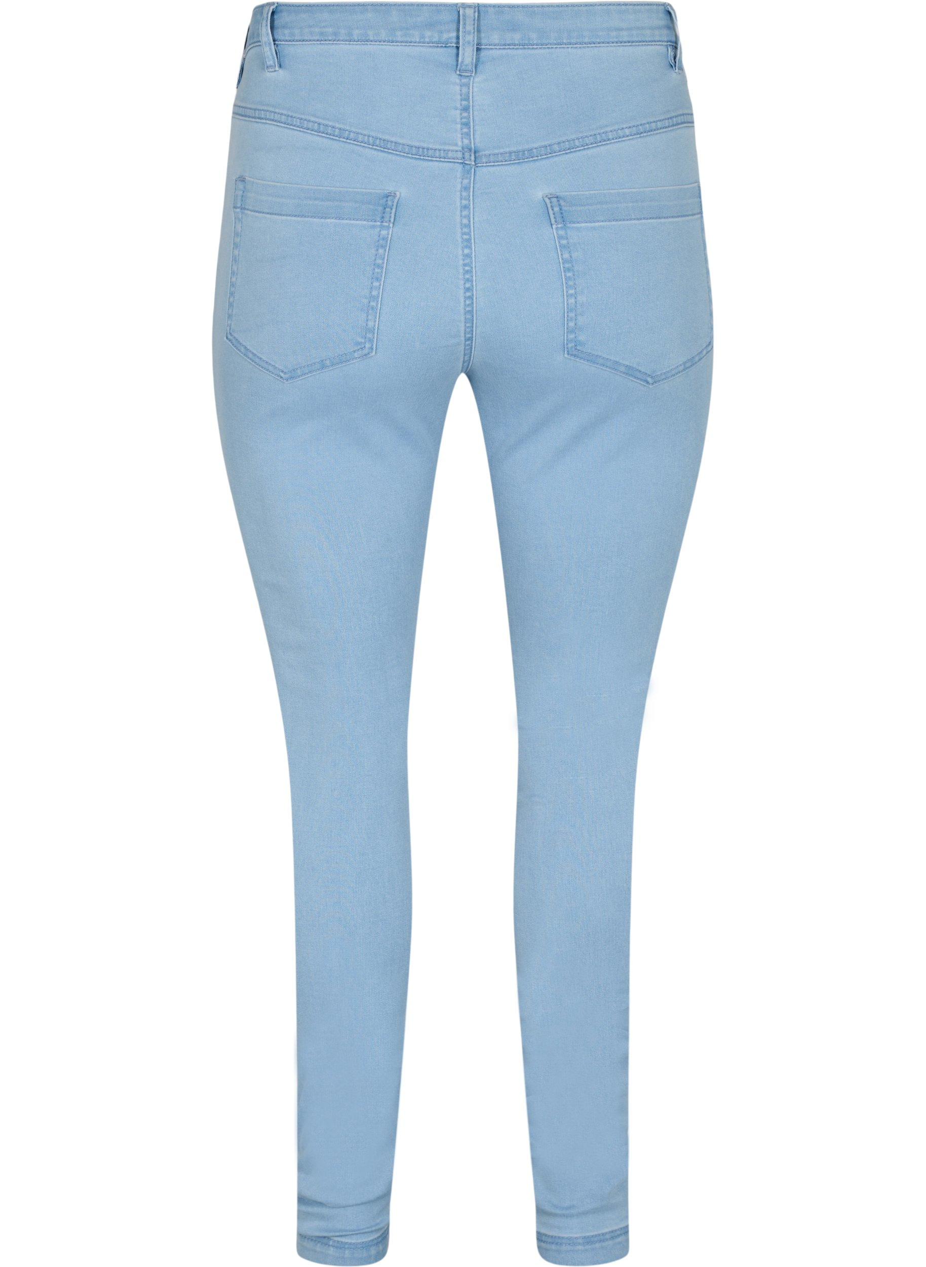 Super slim Amy jeans med hög midj, Ex Lt Blue, Packshot image number 1