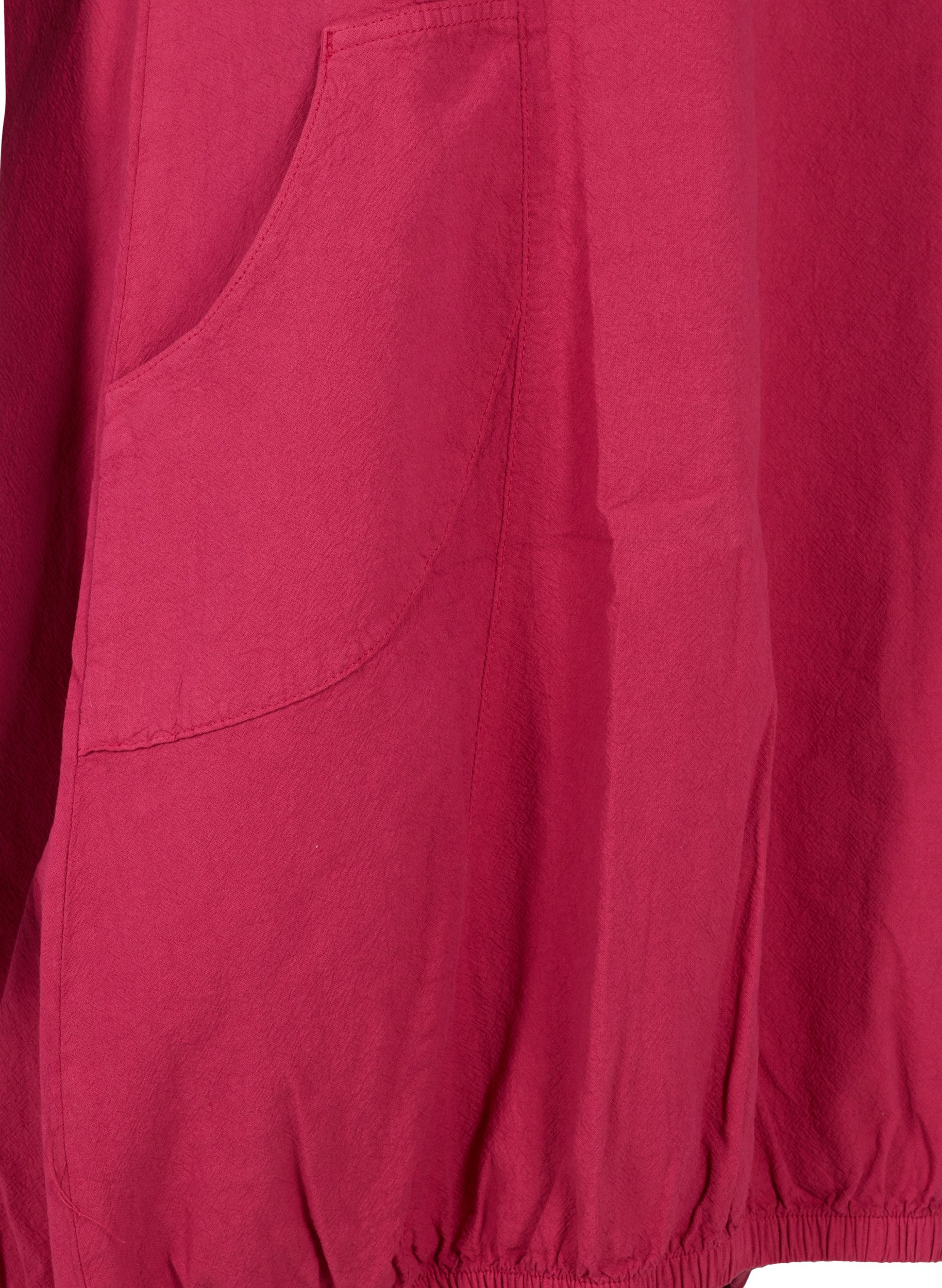 Kortärmad klänning i bomull, Sangria, Packshot image number 3