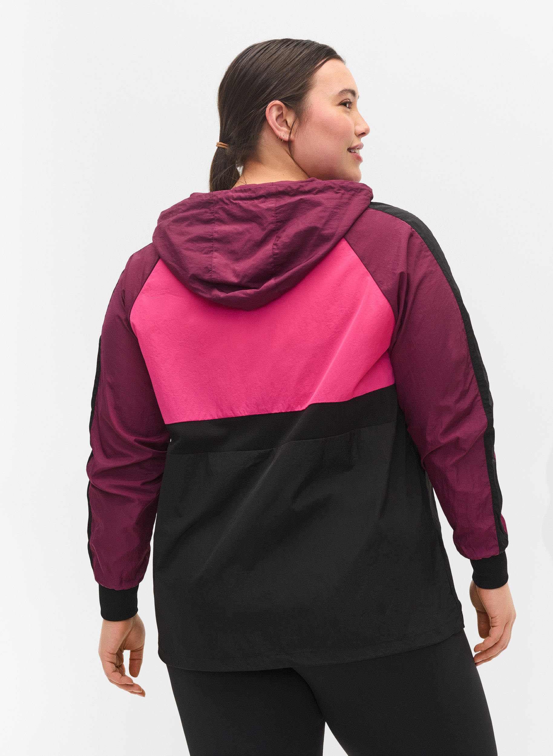 Blockfärgad sportjacka, Black Comb, Model