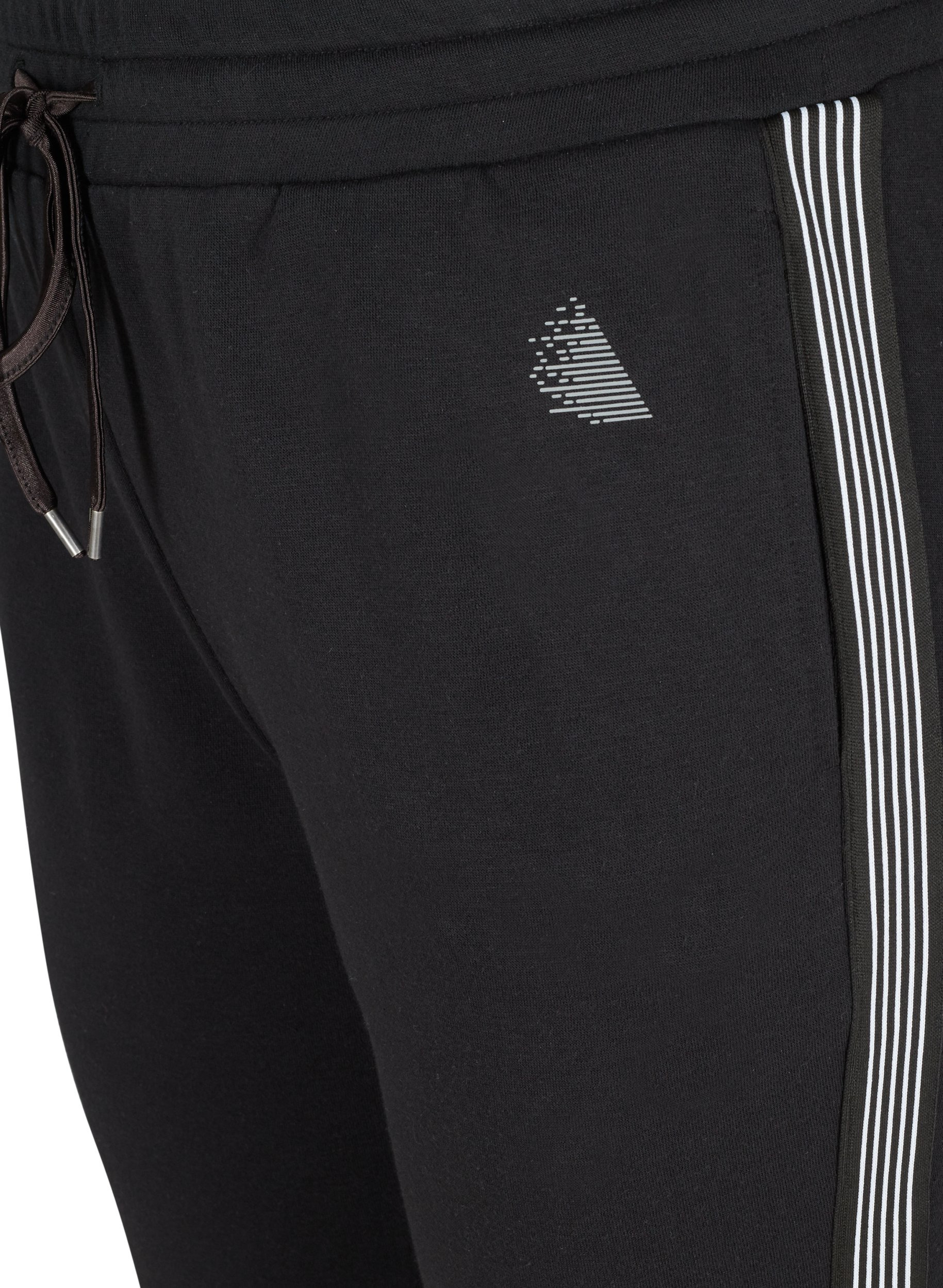 Sweatpants med snöre och fickor, Black, Packshot image number 2