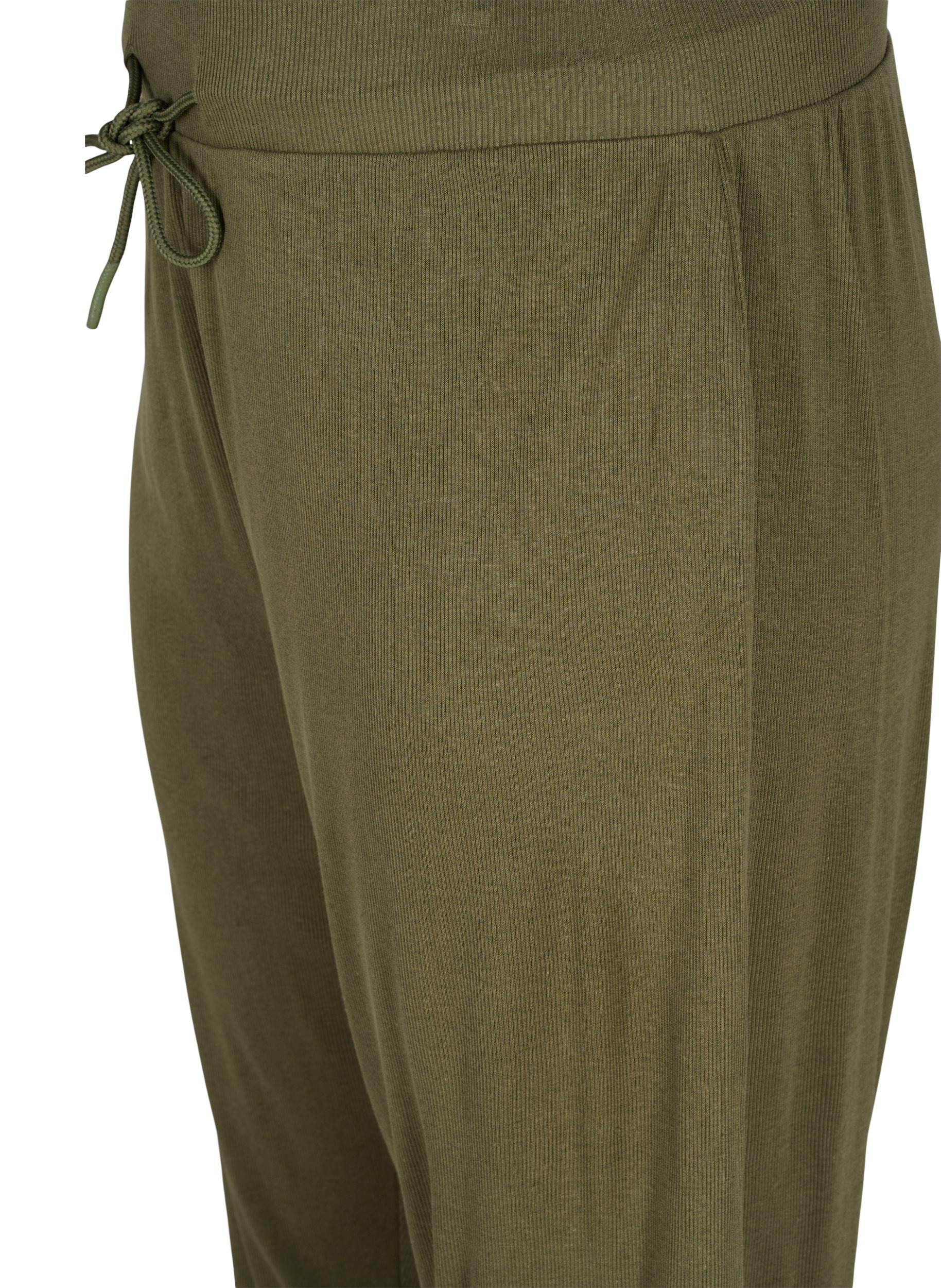 Ribbade culottebyxor med lös passform, Ivy Green, Packshot image number 2