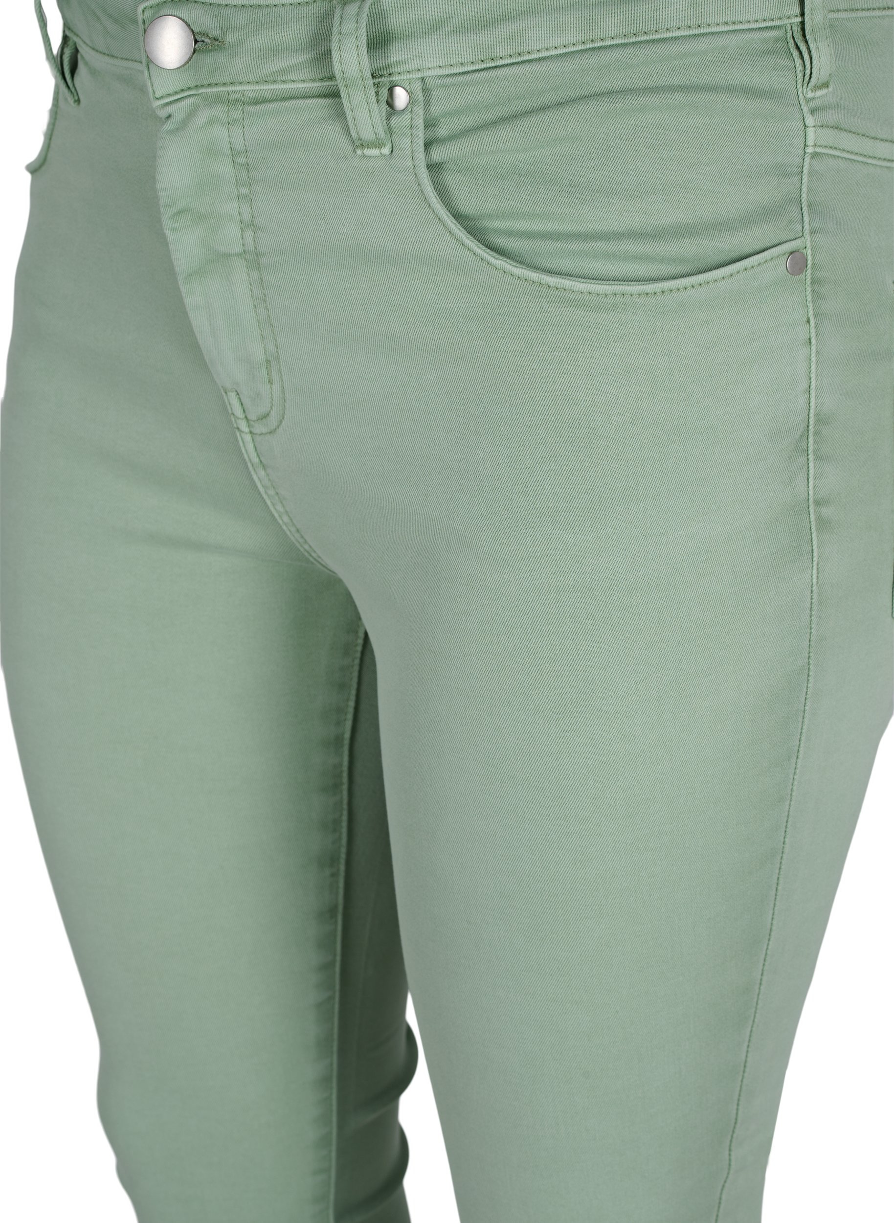 Super slim Amy jeans med hög midj, Frosty Green, Packshot image number 2