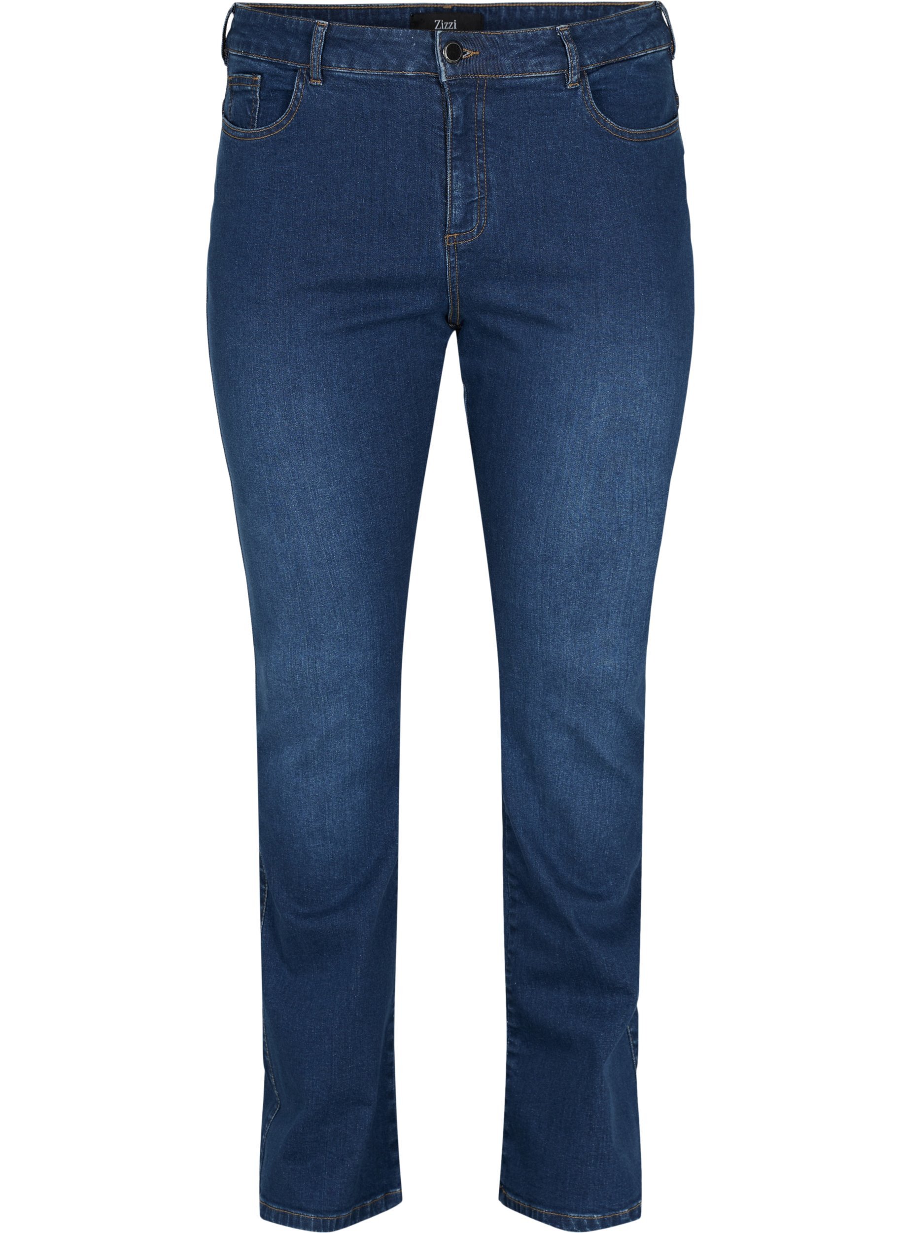 Högmidjade Ellen bootcut jeans, Dark blue, Packshot image number 0