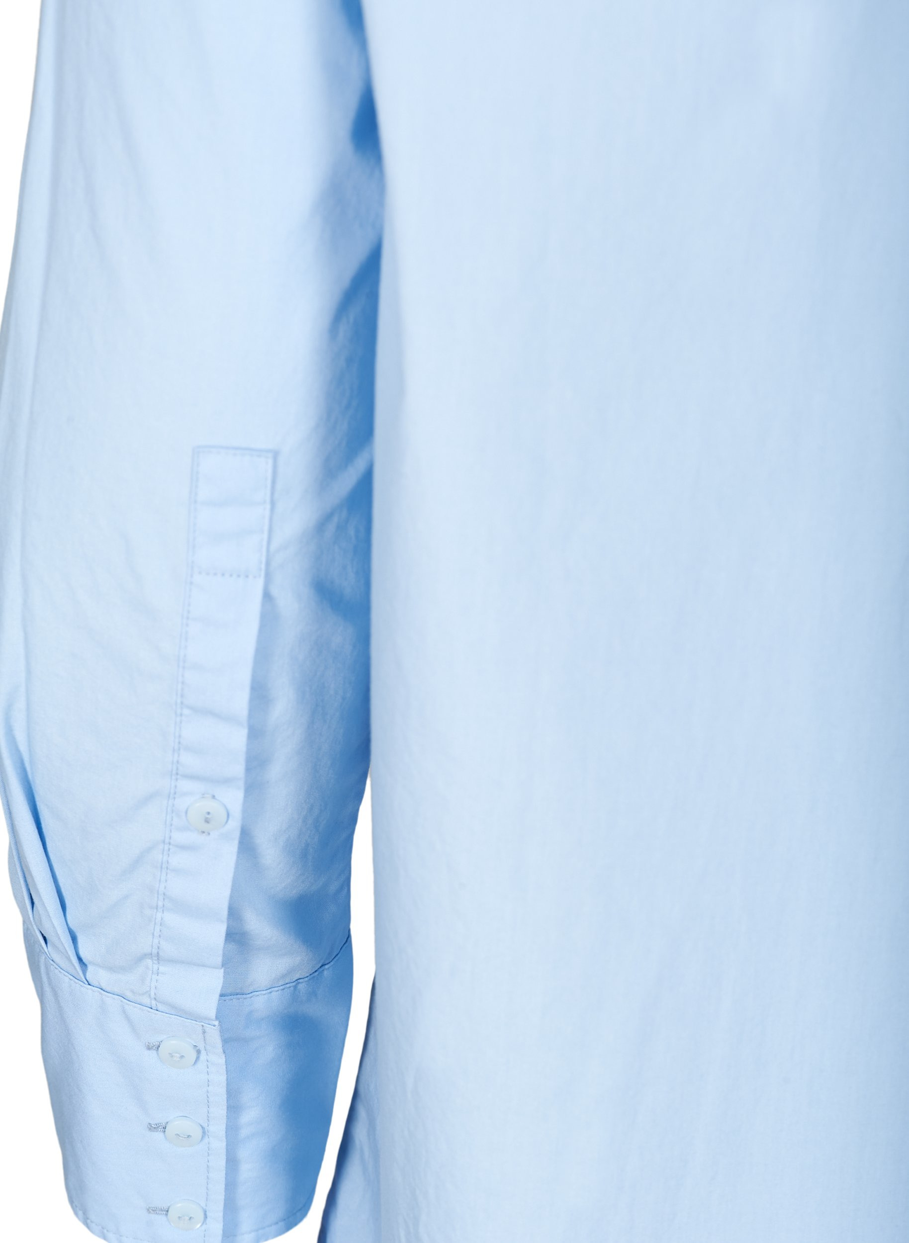 Lång bomullsskjorta med bröstficka, Blue Heron, Packshot image number 3