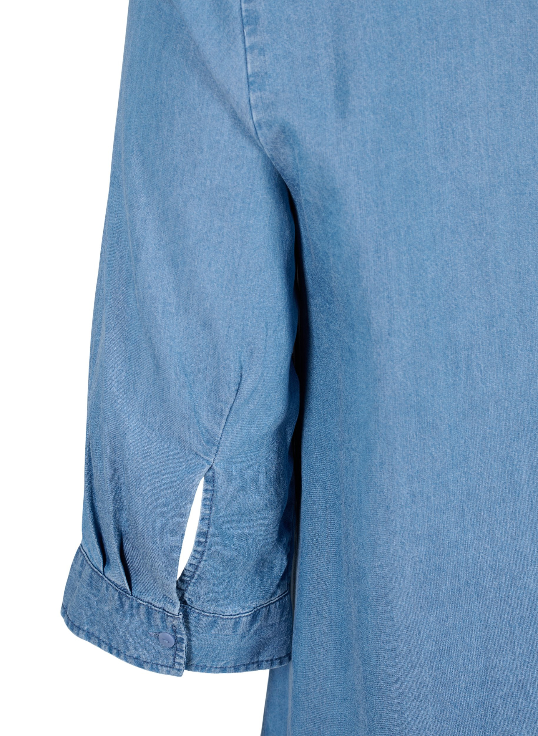 Tunika med 3/4-ärmar, Blue denim, Packshot image number 3
