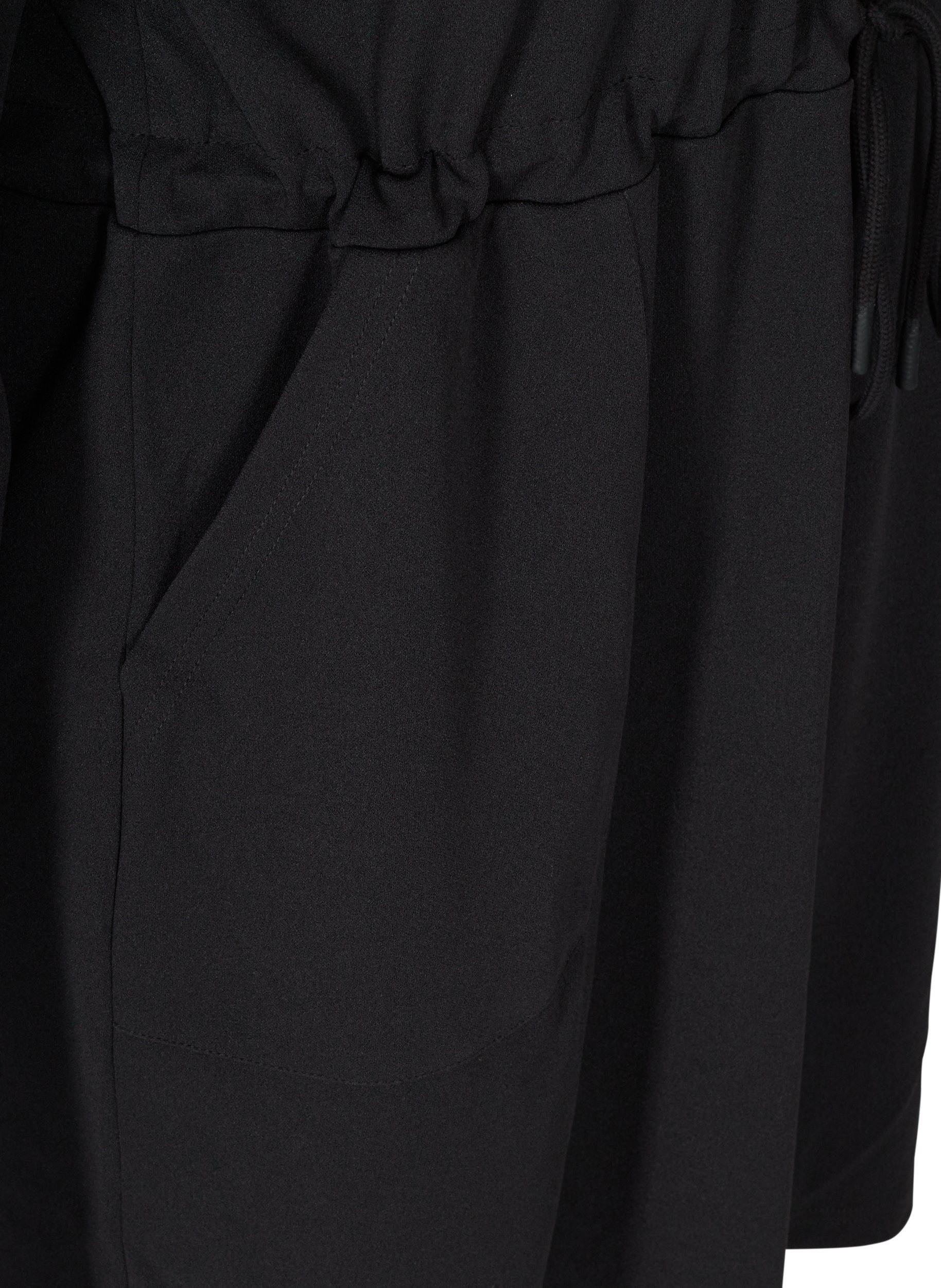 Långärmad tunika med fickor, Black, Packshot image number 3