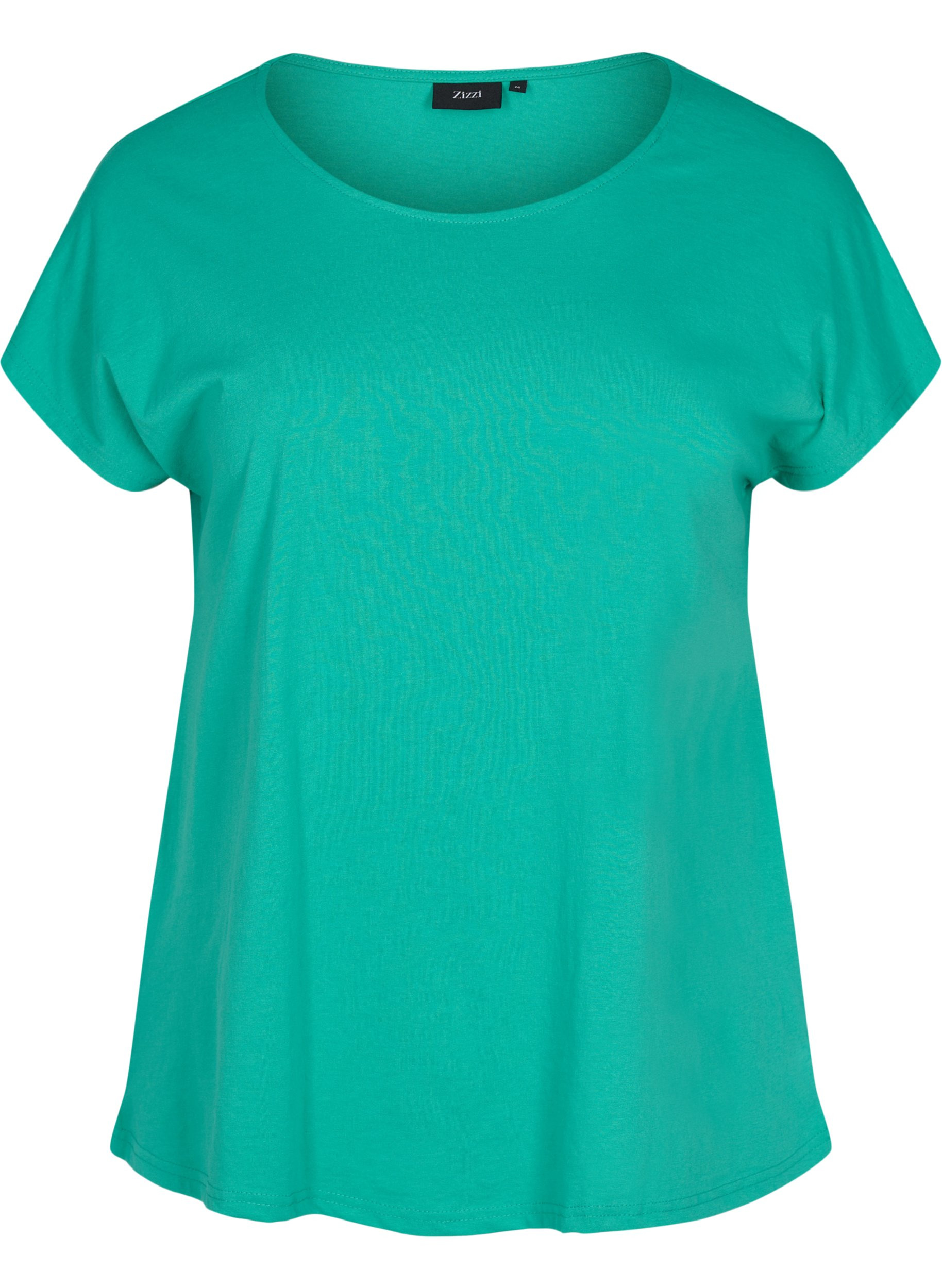 T-shirt i bomullsmix, Sea Green, Packshot image number 0