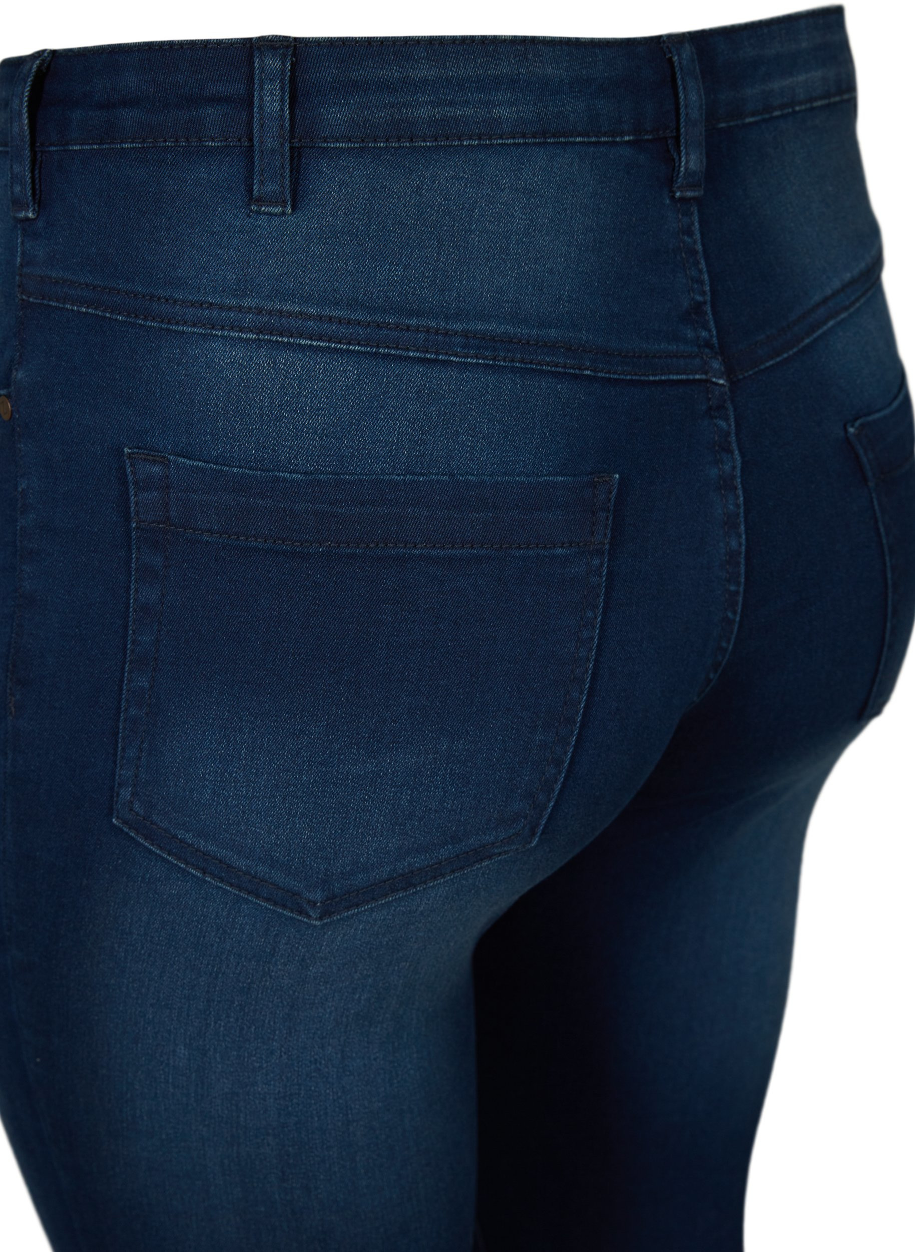 Super slim Amy jeans med hög midja, Blue denim, Packshot image number 3