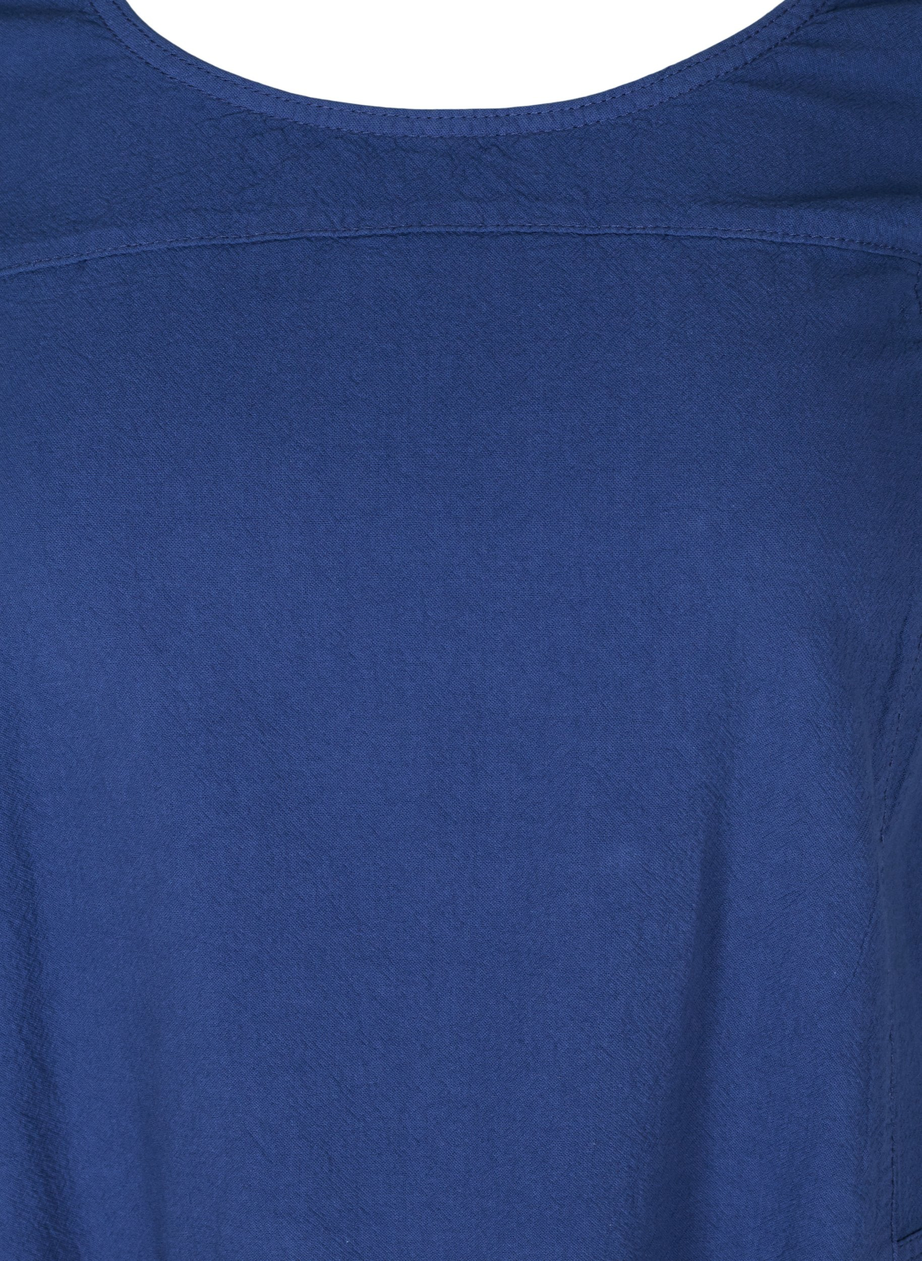 Kortärmad klänning i bomull, Twilight Blue, Packshot image number 2