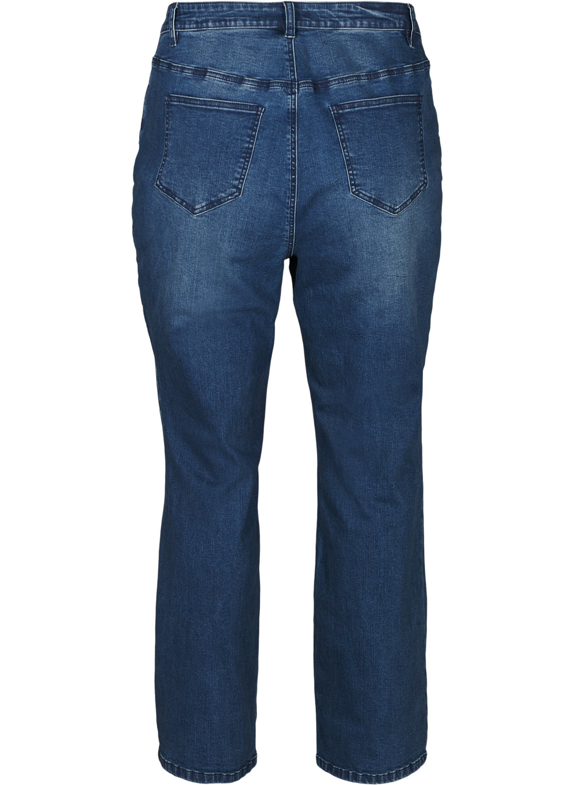 Jeans med extra hög midja, Blue denim, Packshot image number 1