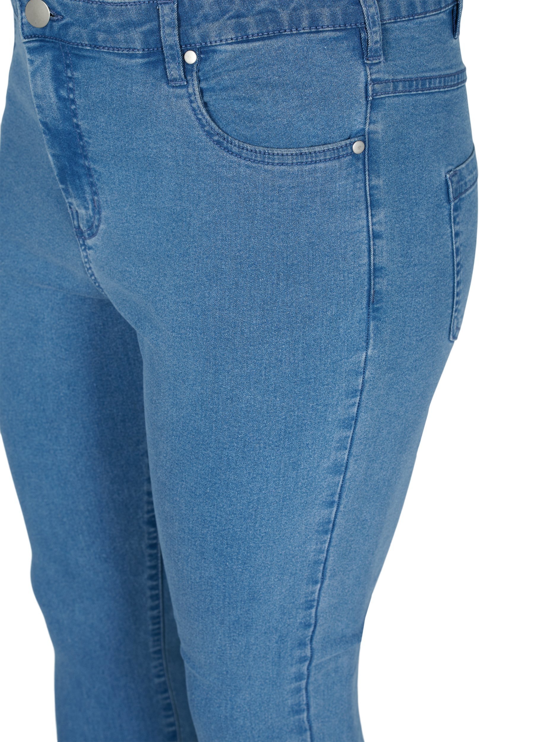 Super slim Amy jeans med hög midja, Light blue, Packshot image number 2