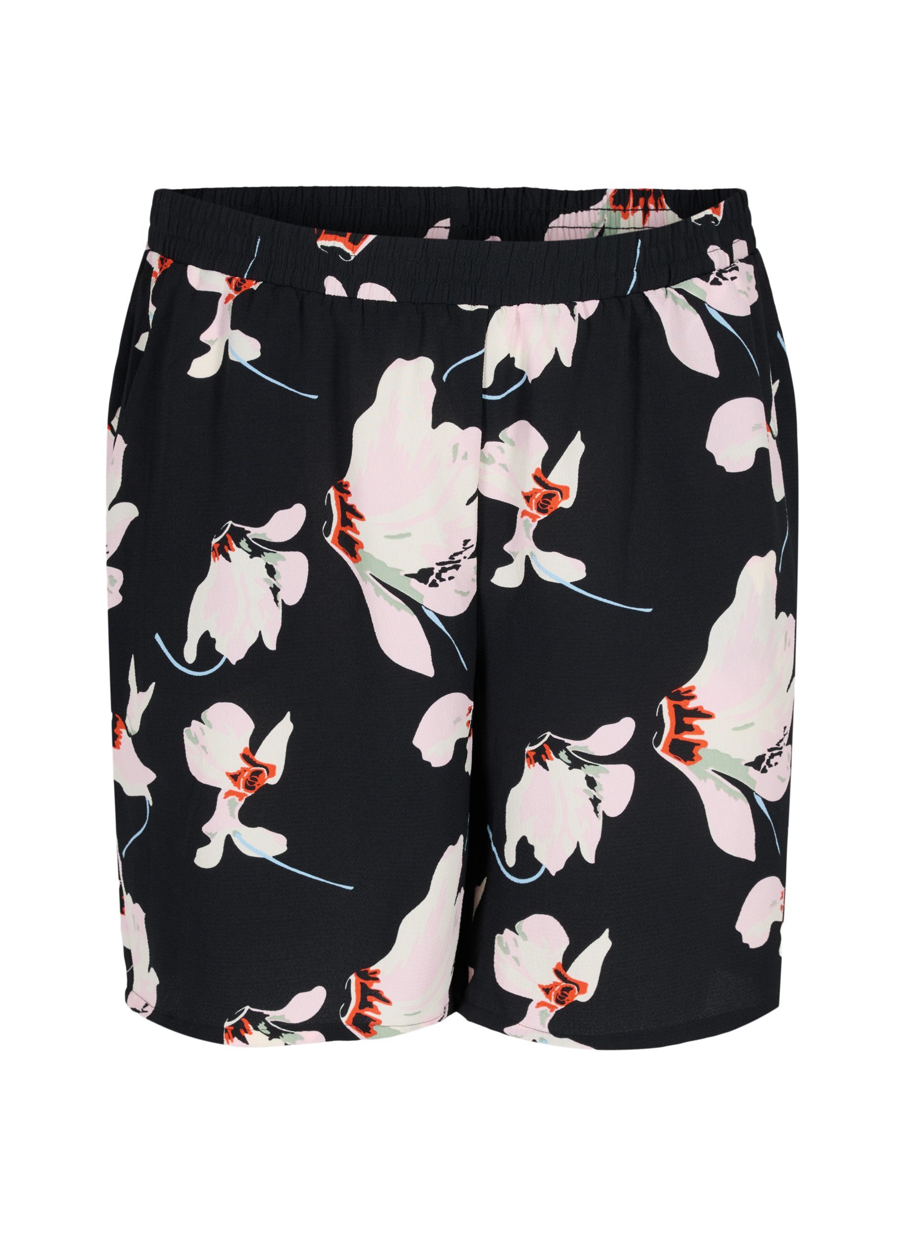 Mönstrade shorts med fickor, Big Flower AOP, Packshot image number 0