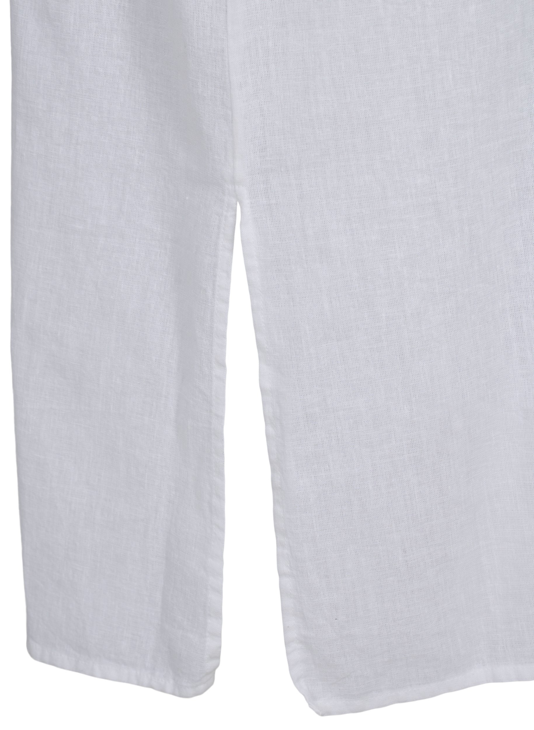 Lång skjortklänning med korta ärmar, White, Packshot image number 3