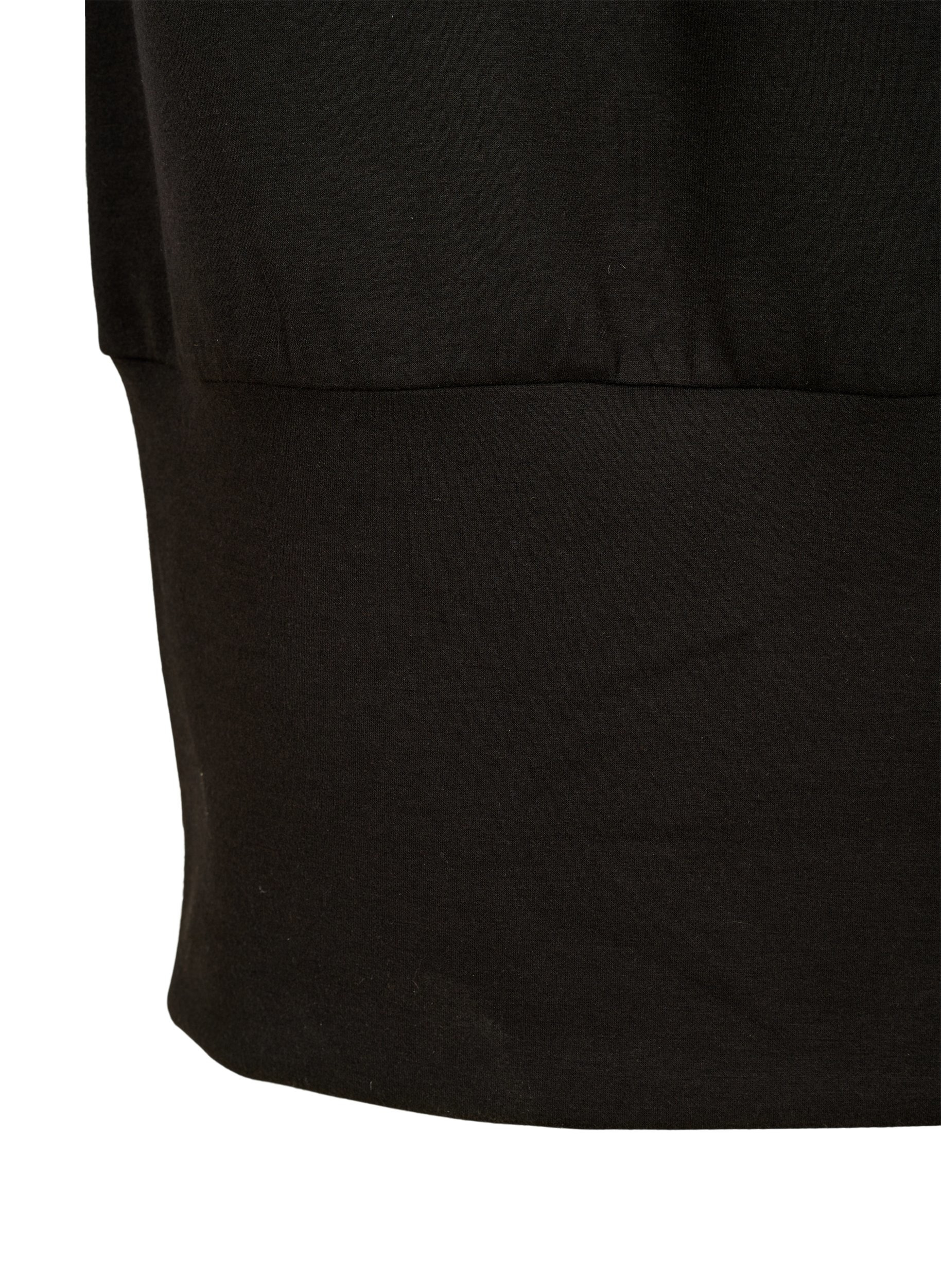 Enfärgad tunika med 3/4 ärmar, Black, Packshot image number 2