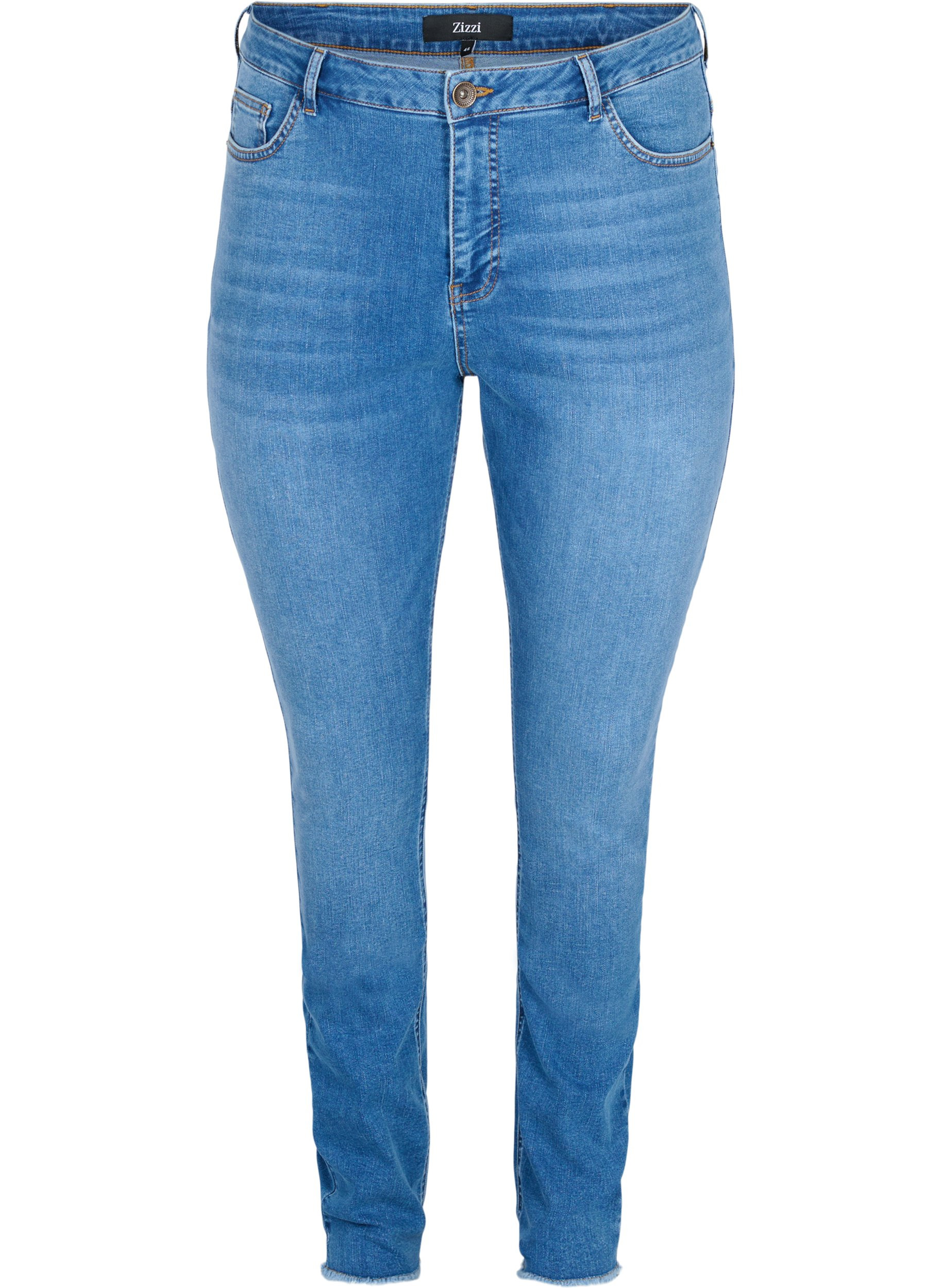 Bea jeans med extra hög midja, Blue denim, Packshot