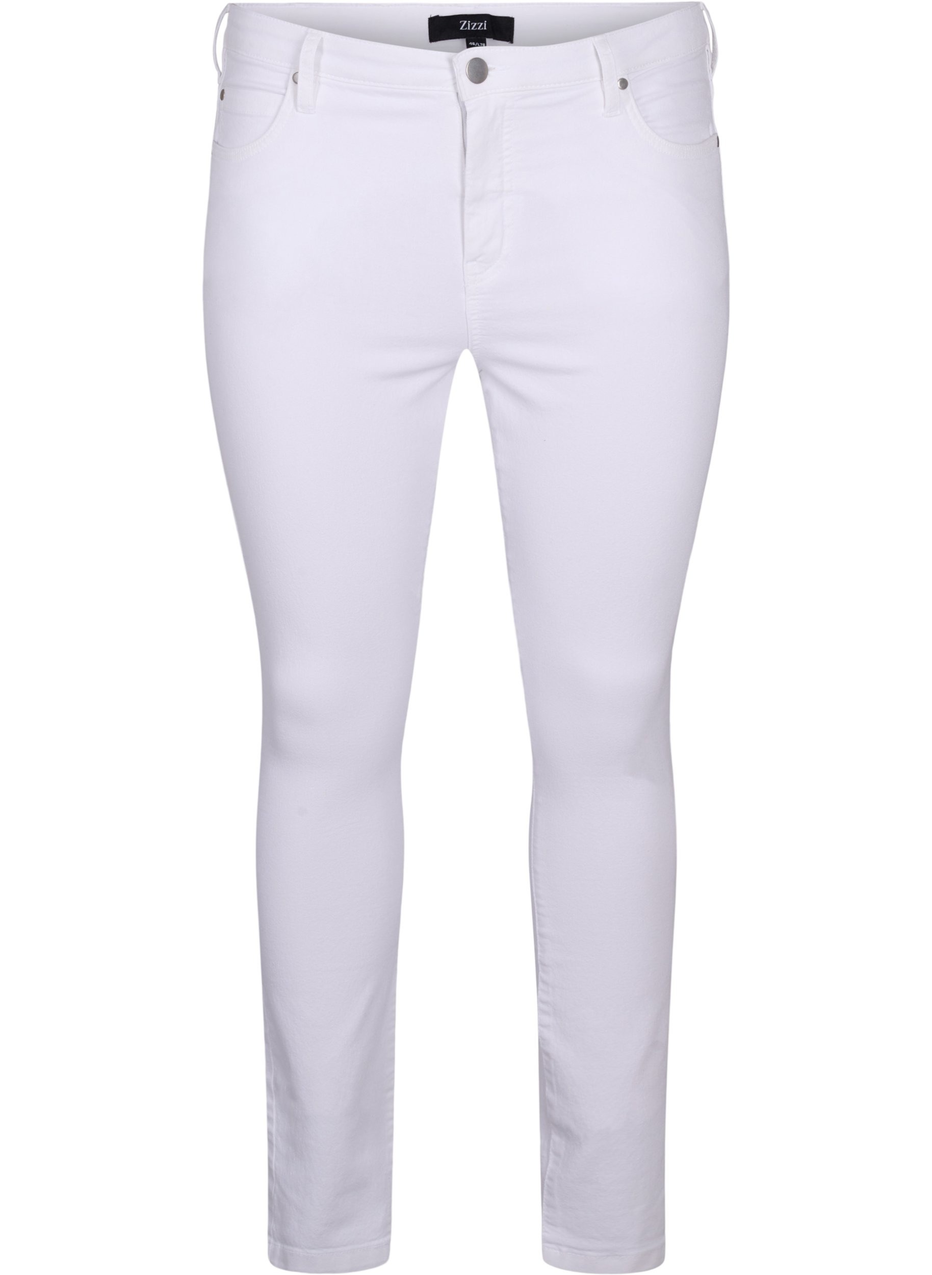 Super slim Amy jeans med hög midja, White, Packshot