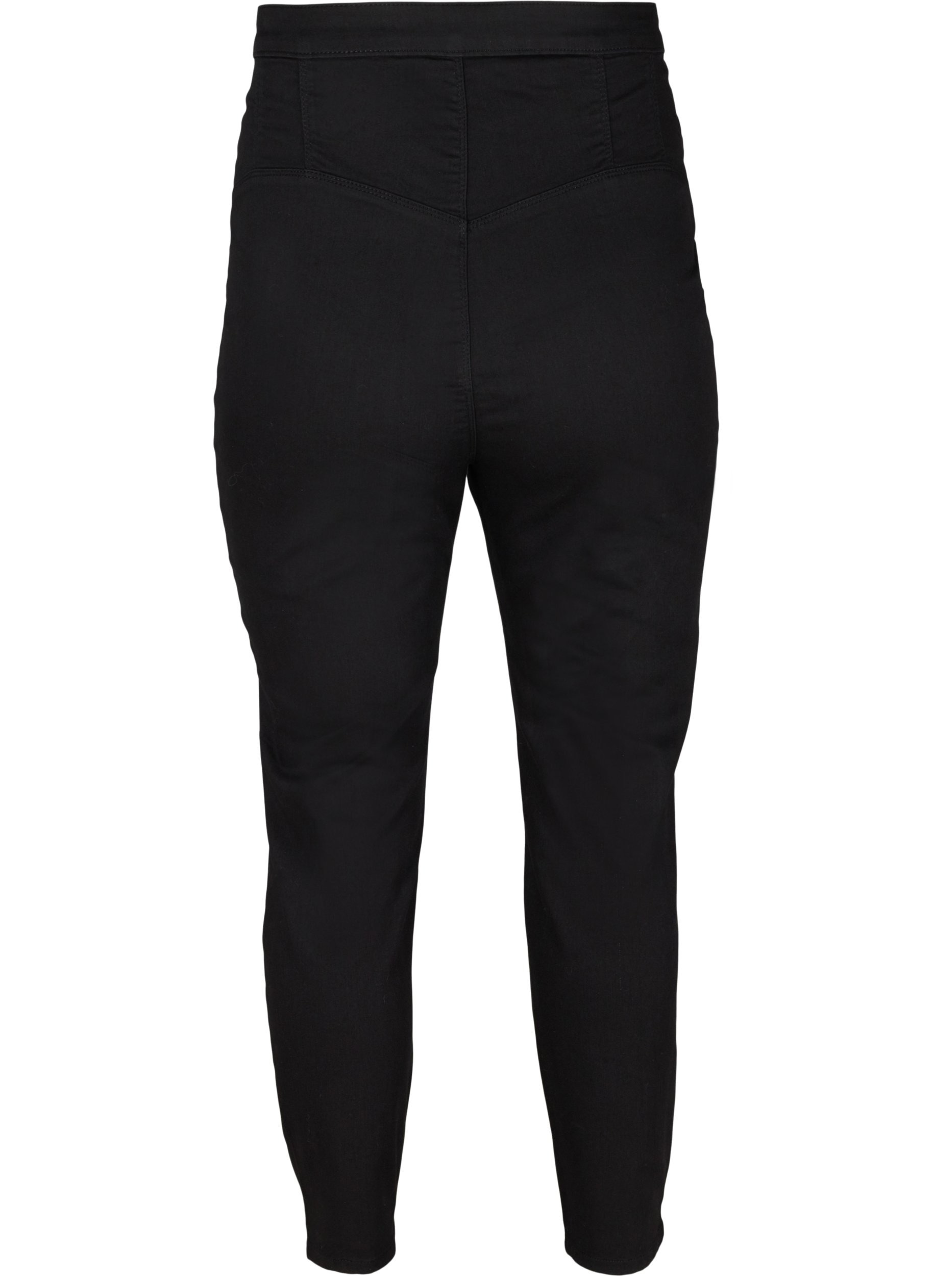 Bea jeans med väldigt hög midja, Black, Packshot image number 1