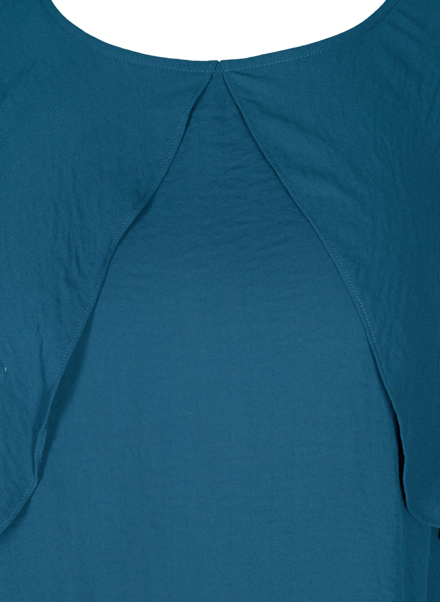 Blus med ballongärmar och smock, Majolica Blue, Packshot image number 2