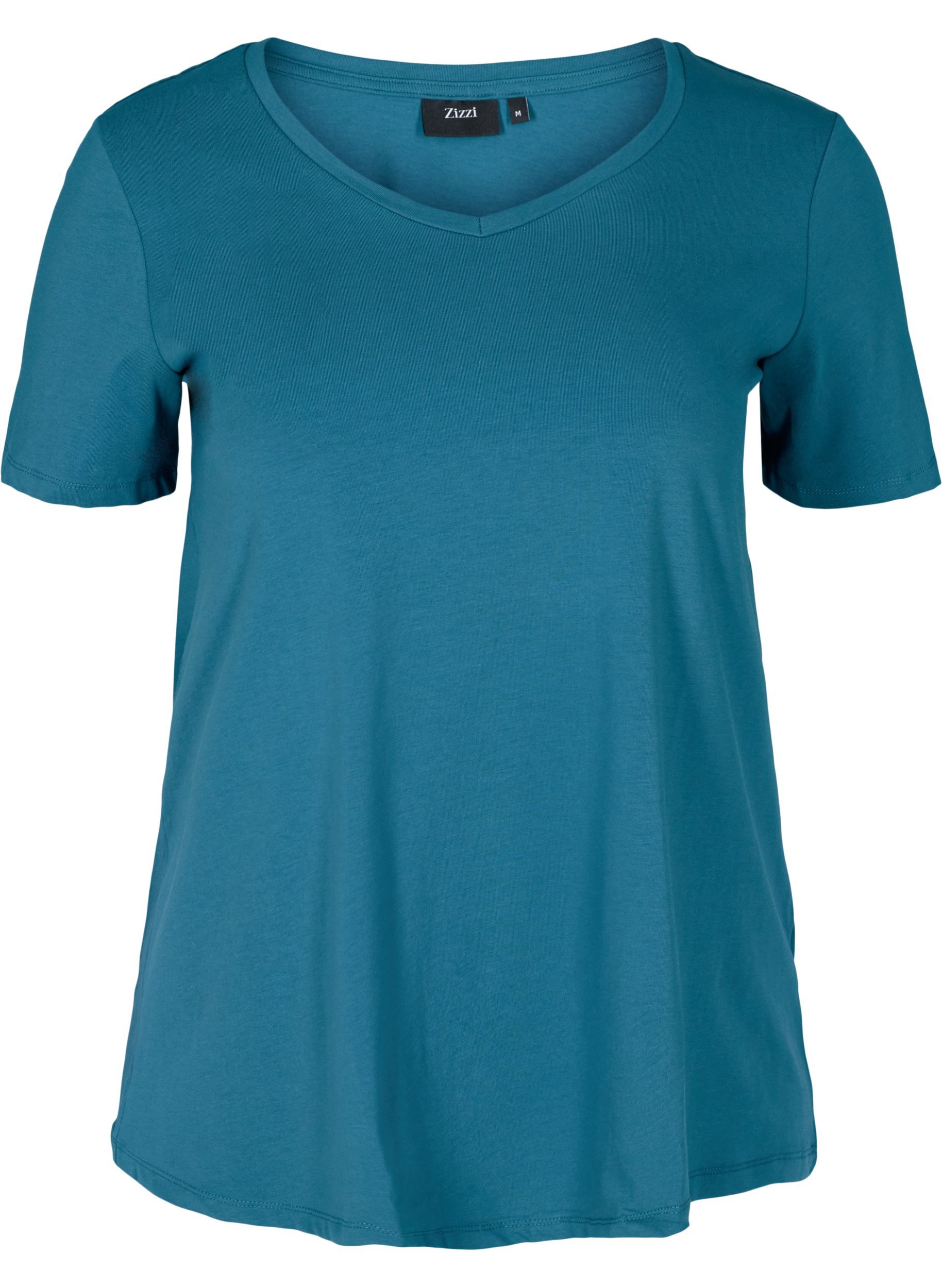 Basis t-shirt, Blue Coral