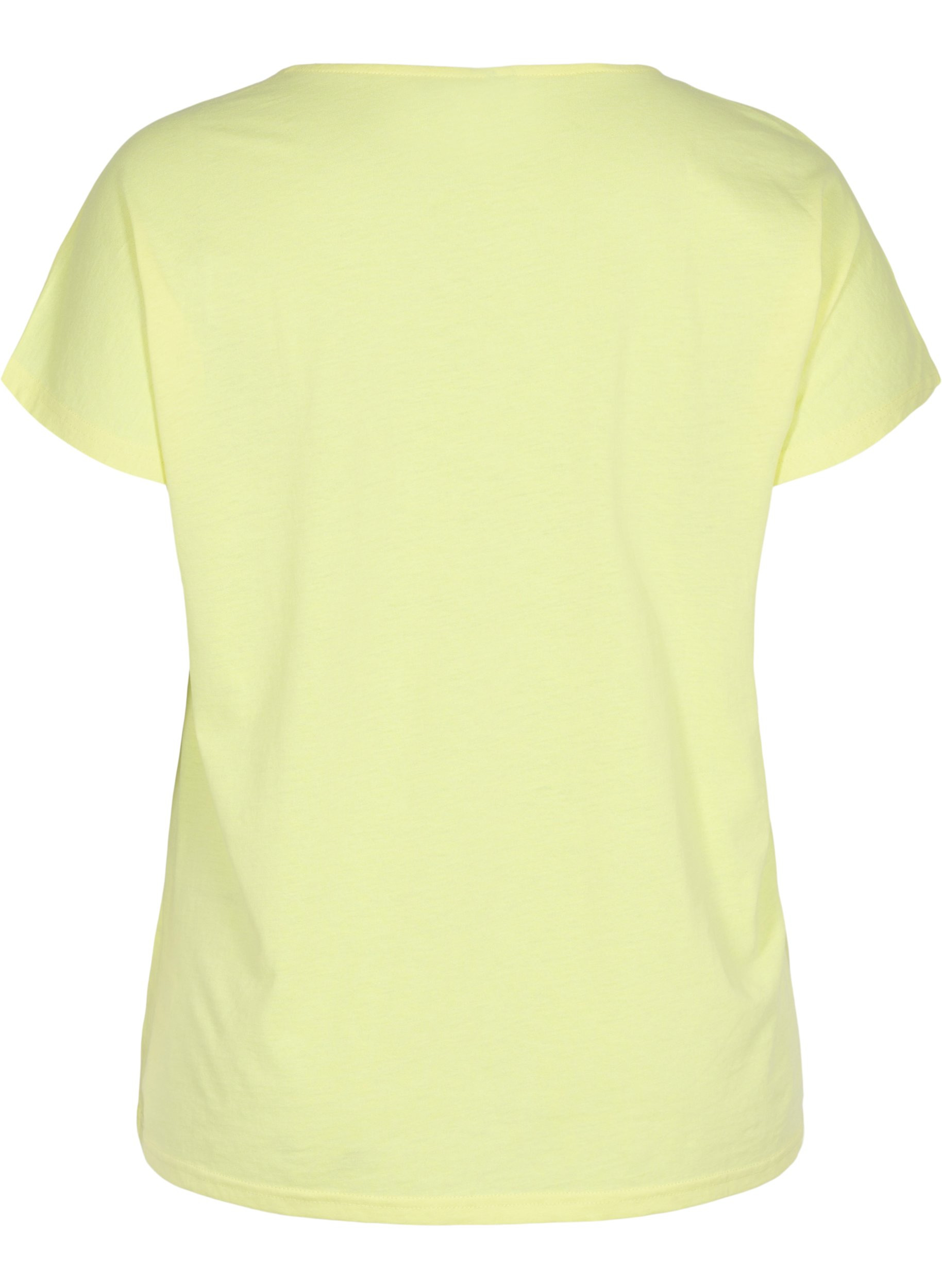 T-shirt i bomullsmix, Pale Banana, Packshot image number 1