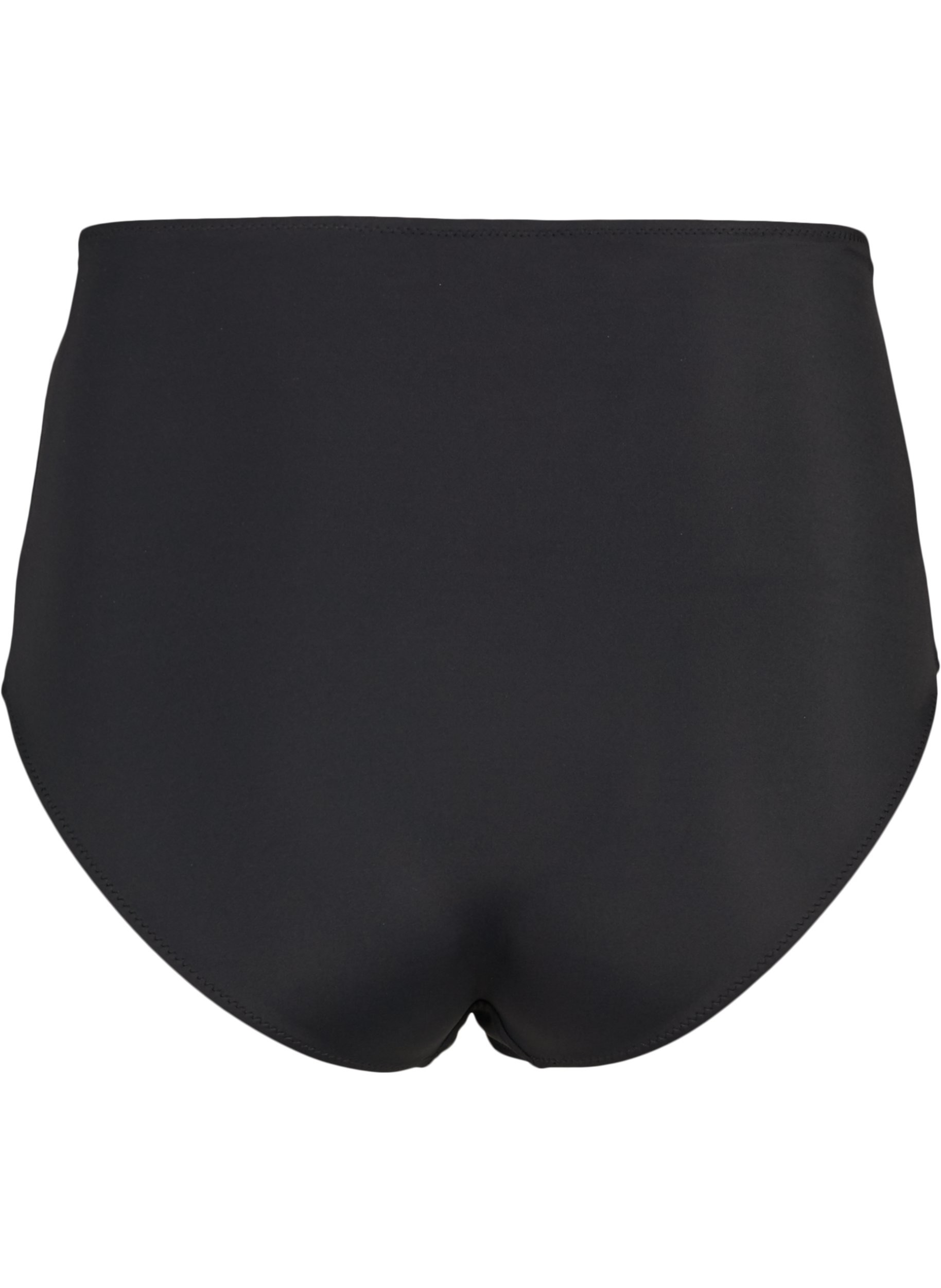 Bikinitrosa med hög midja och spänne framtill, Black, Packshot image number 1
