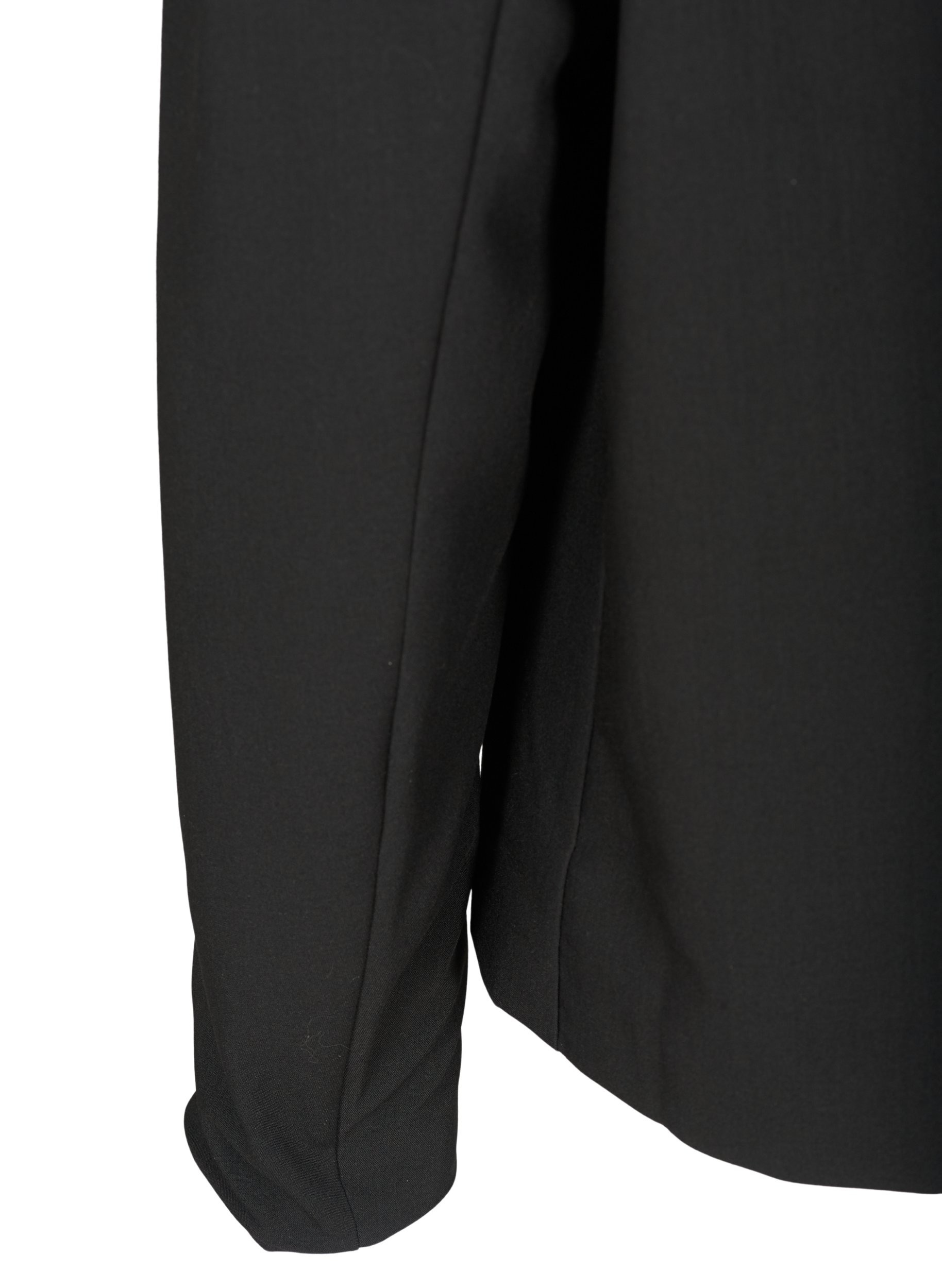 Croppad blazer med puffärmar, Black, Packshot image number 3