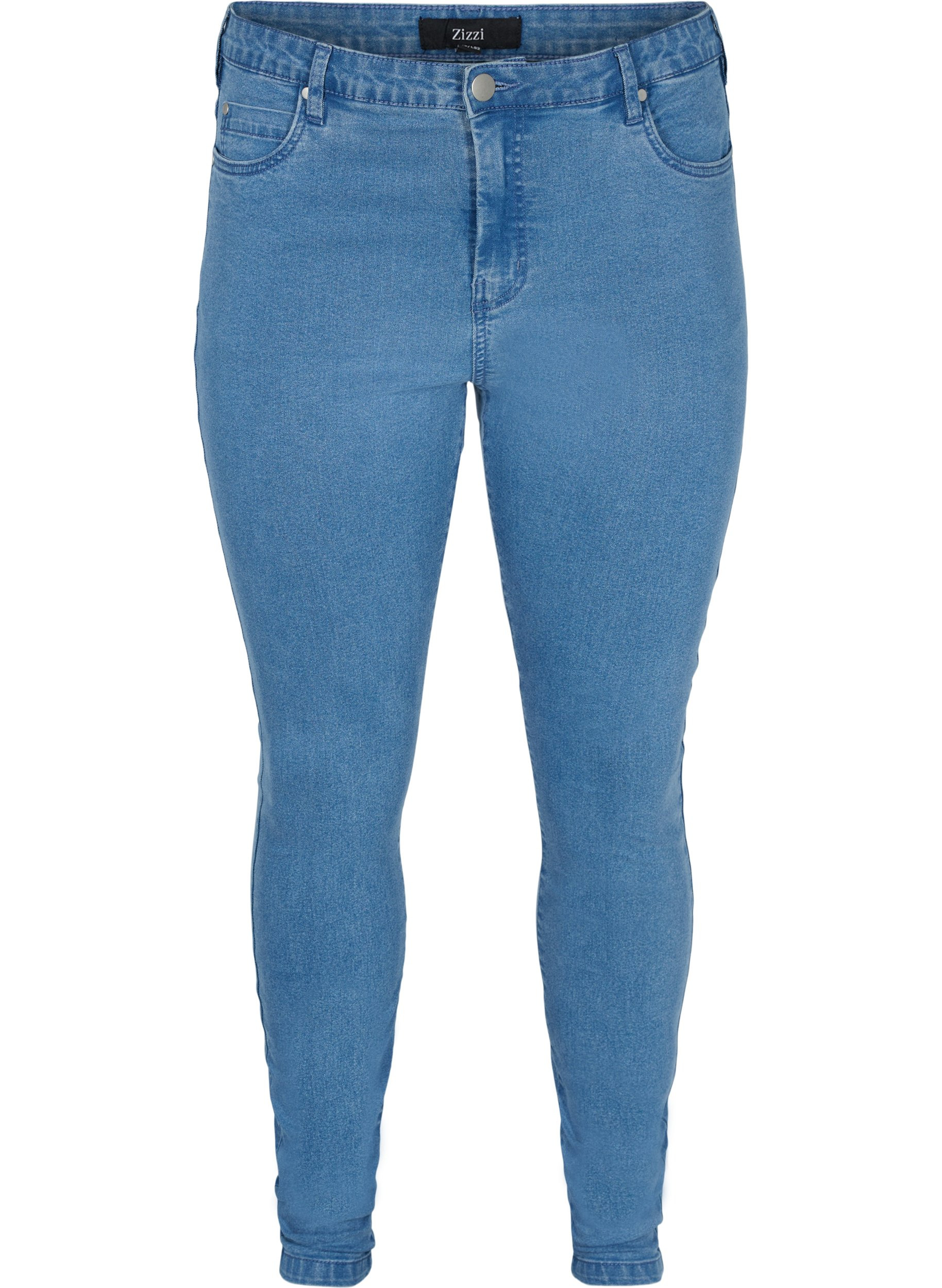 Super slim Amy jeans med hög midja, Light blue, Packshot image number 0